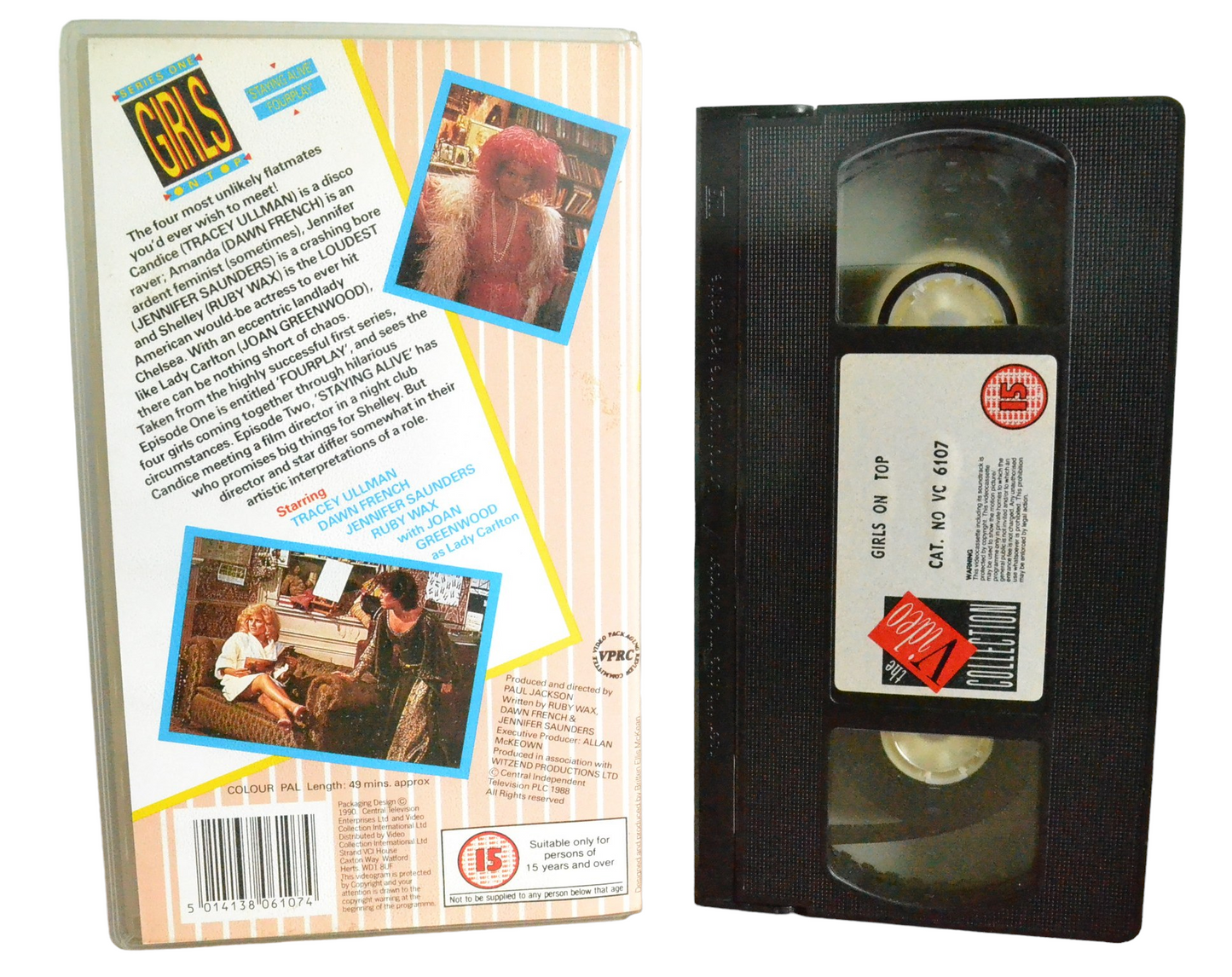 Girls On Top : Series One - Dawn French - The Video Collection - VC6107 - Comedy - Pal - VHS-