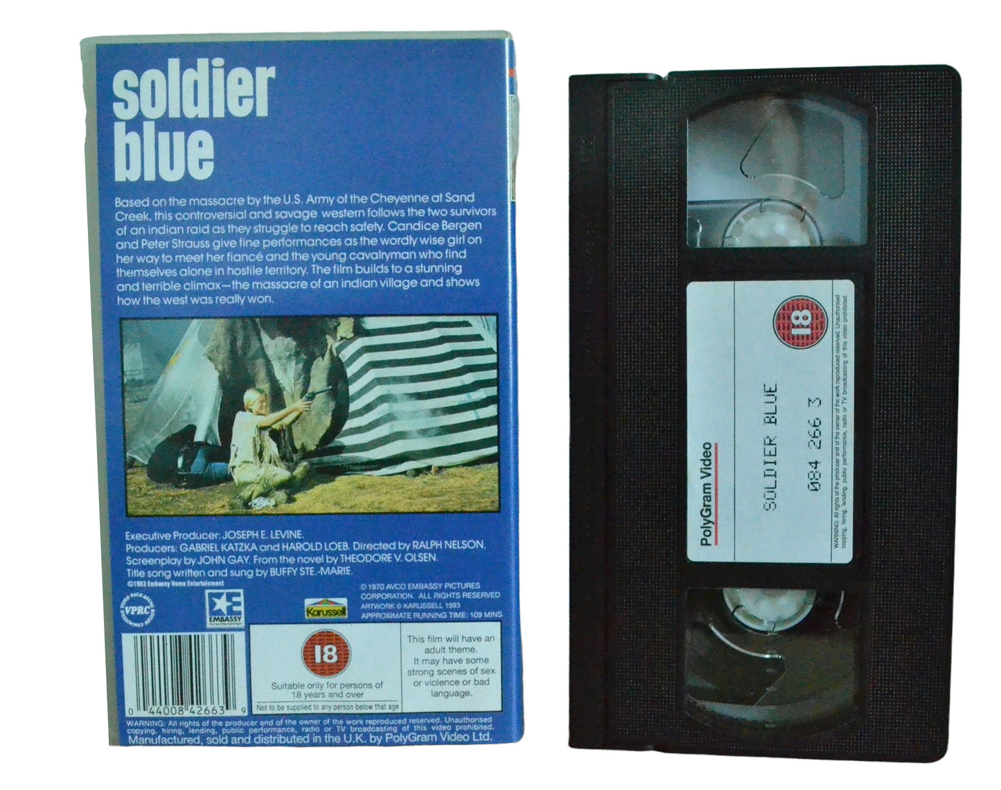 Soldier Blue - Candice Bergen - 4Front Video - Vintage - Pal VHS-