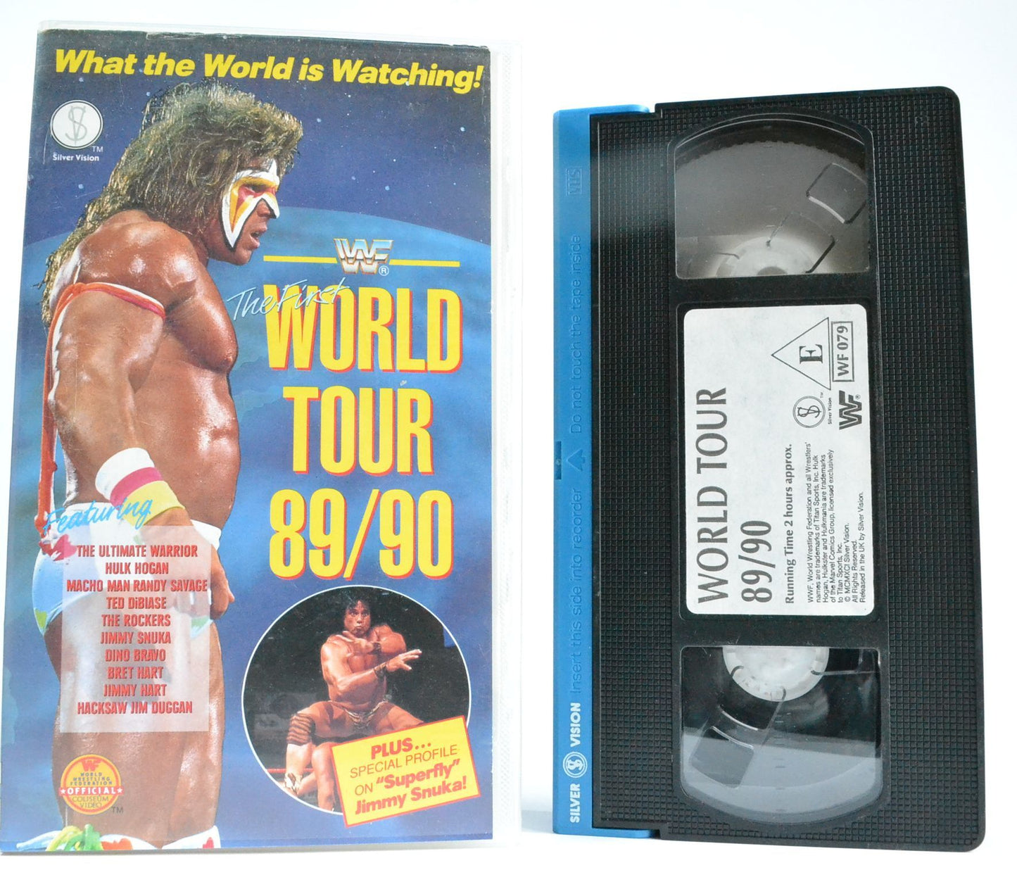 WWF: The First World Tour; Dino Bravo VS Bret Hart - Wrestling - Silver Vision - VHS-