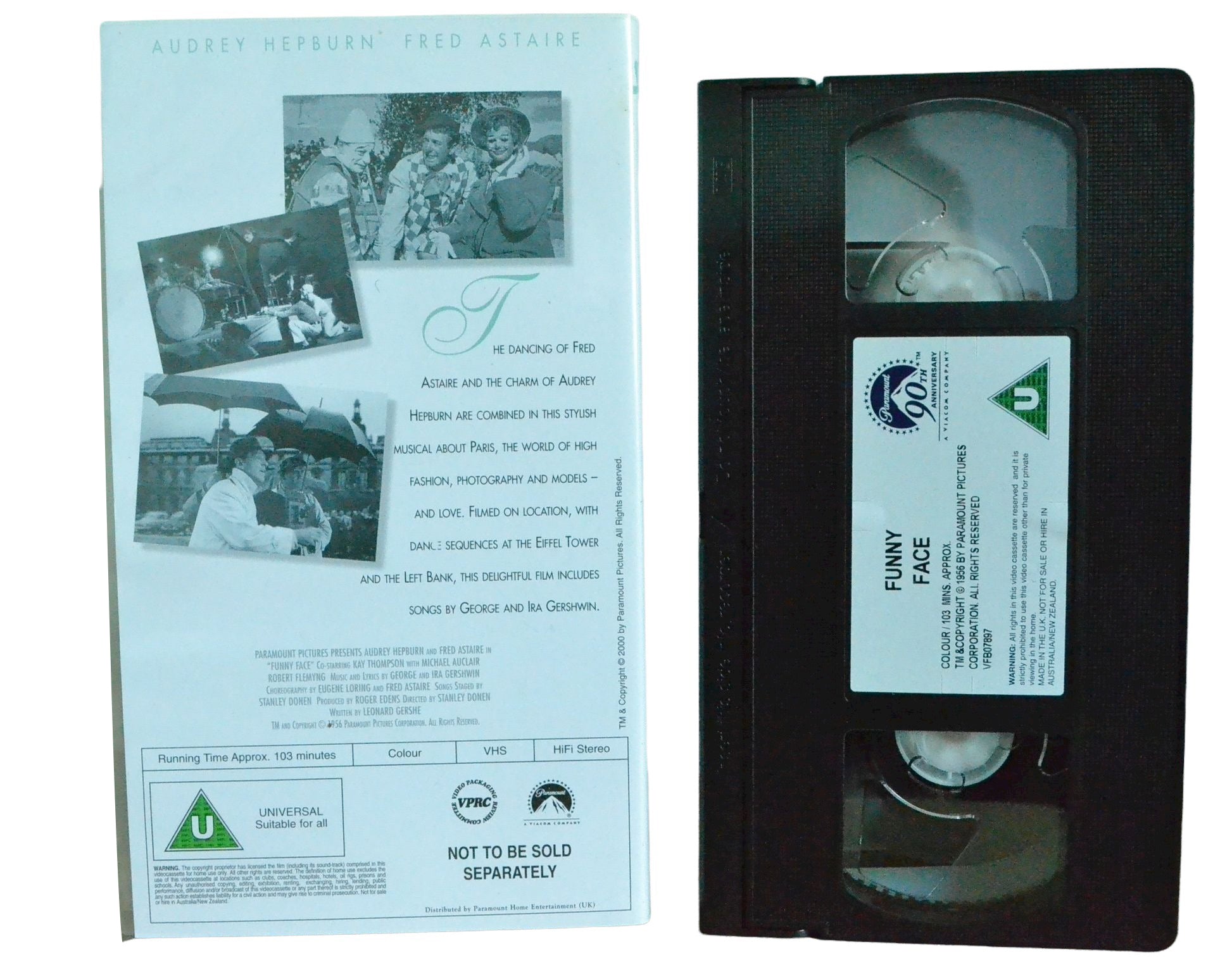 Funny Face - Audrey Hepburn - Paramount - Vintage - Pal VHS-