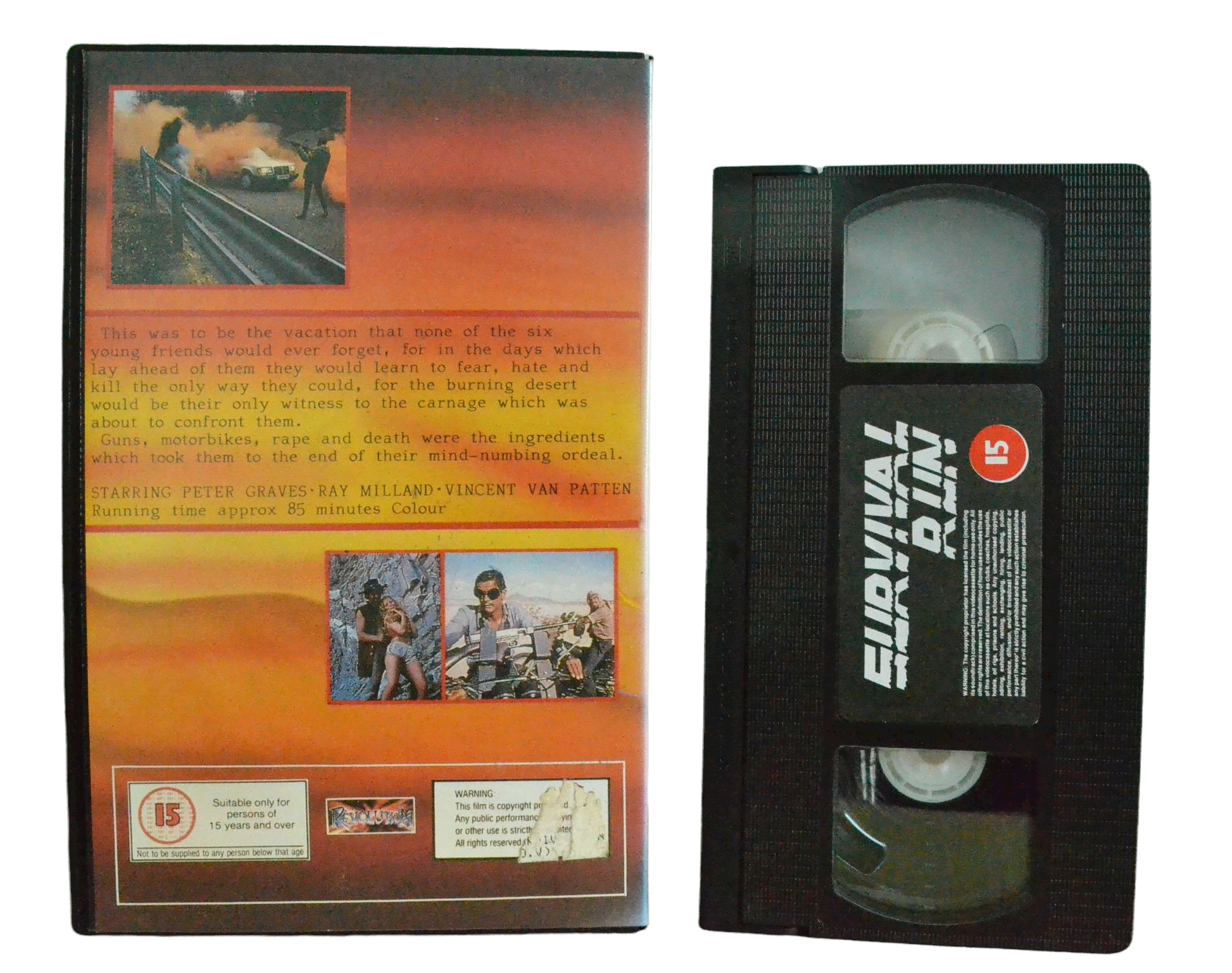 Survival Run - Peter Graves - Revolution - Vintage - Pal VHS-