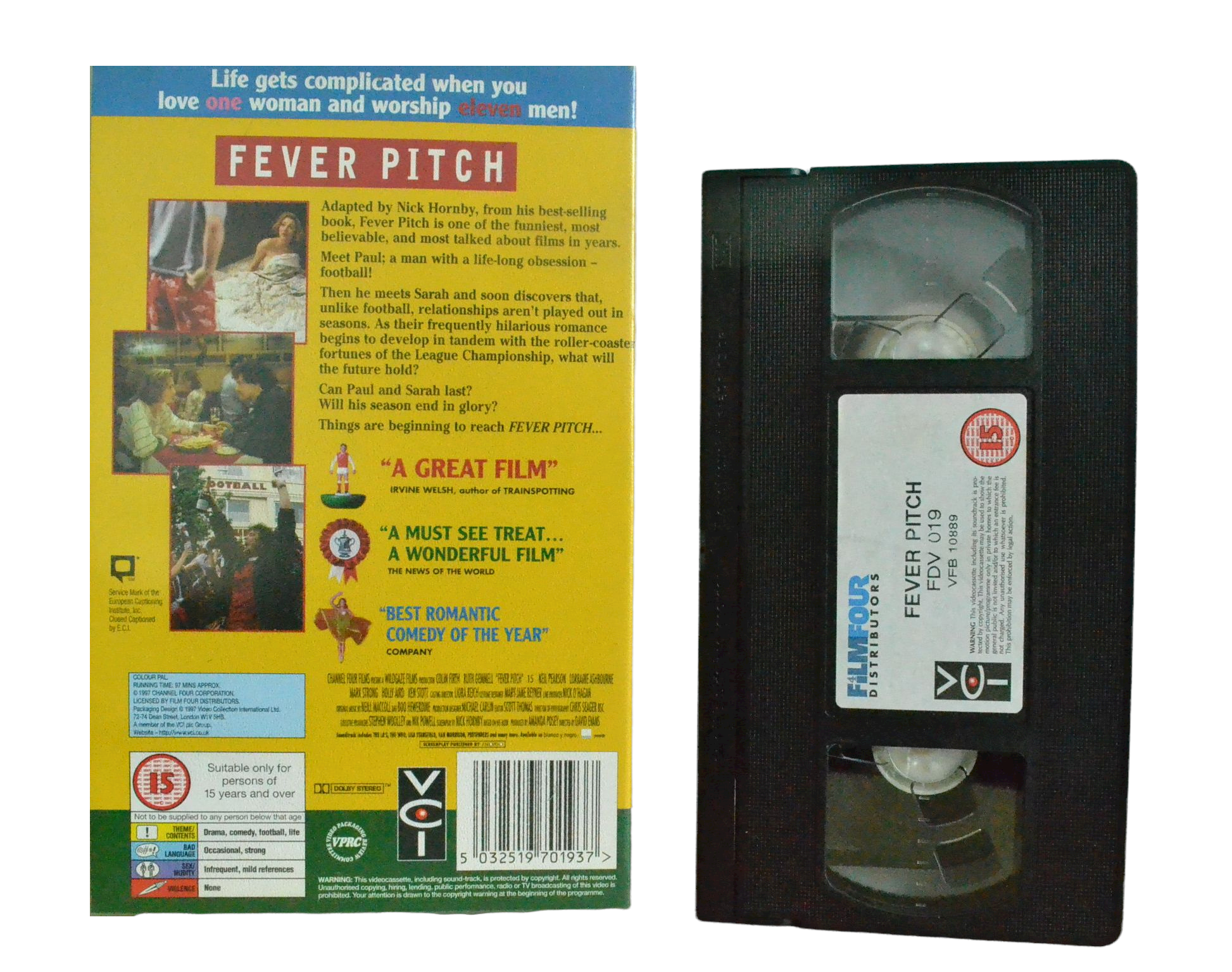 Fever Pitch - A Football Match Made in Heaven - Nick Hornby - VCI - Vintage - Pal VHS-