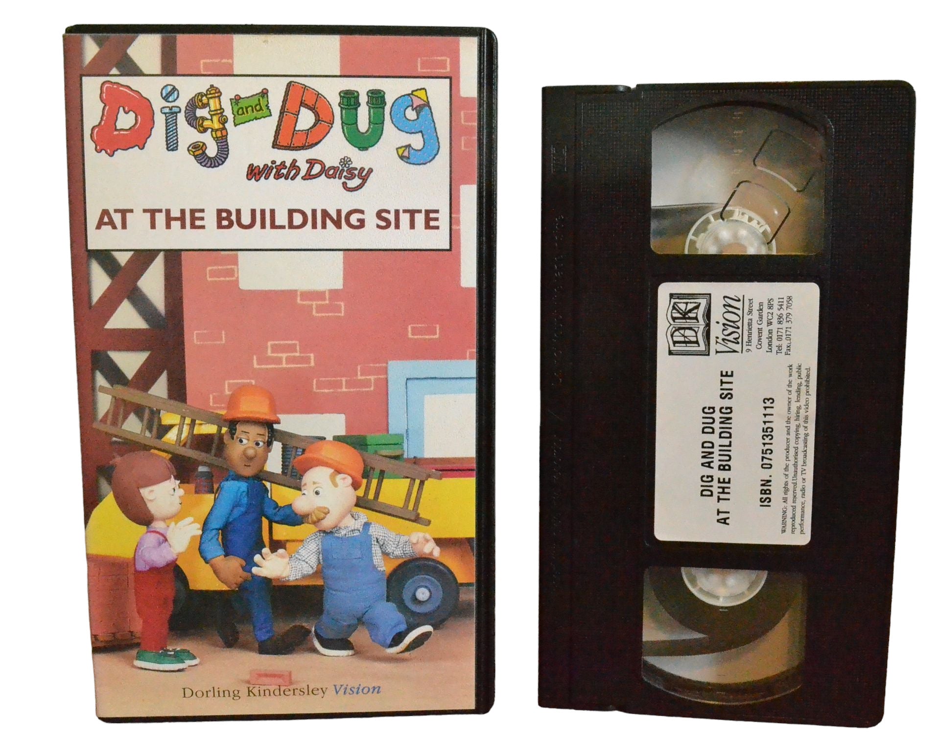 Dig and Dug : At The Building Site - DK Vision - DKV007 - Children - Pal - VHS-