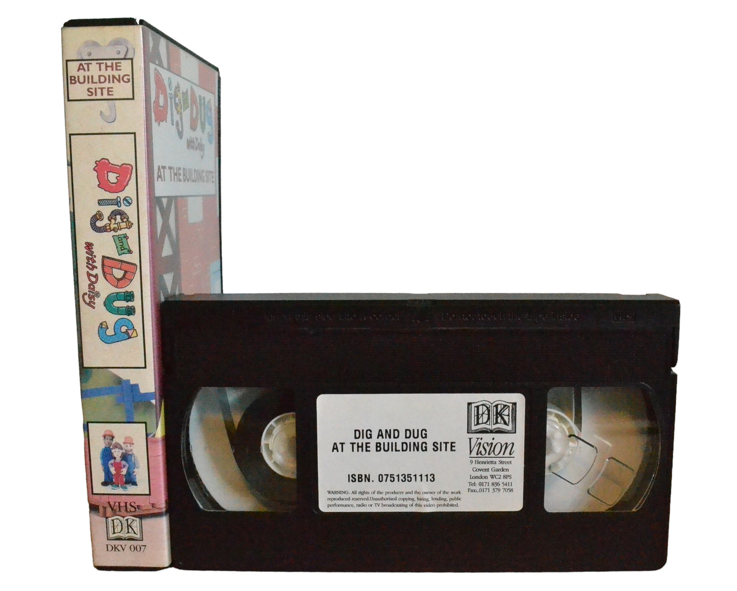 Dig and Dug : At The Building Site - DK Vision - DKV007 - Children - Pal - VHS-