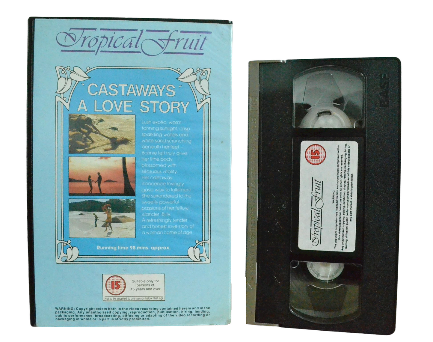 Castaways' A Love Story - Tropical Fruit - Sabrina Siani - Central Communication - Vintage - Pal VHS-