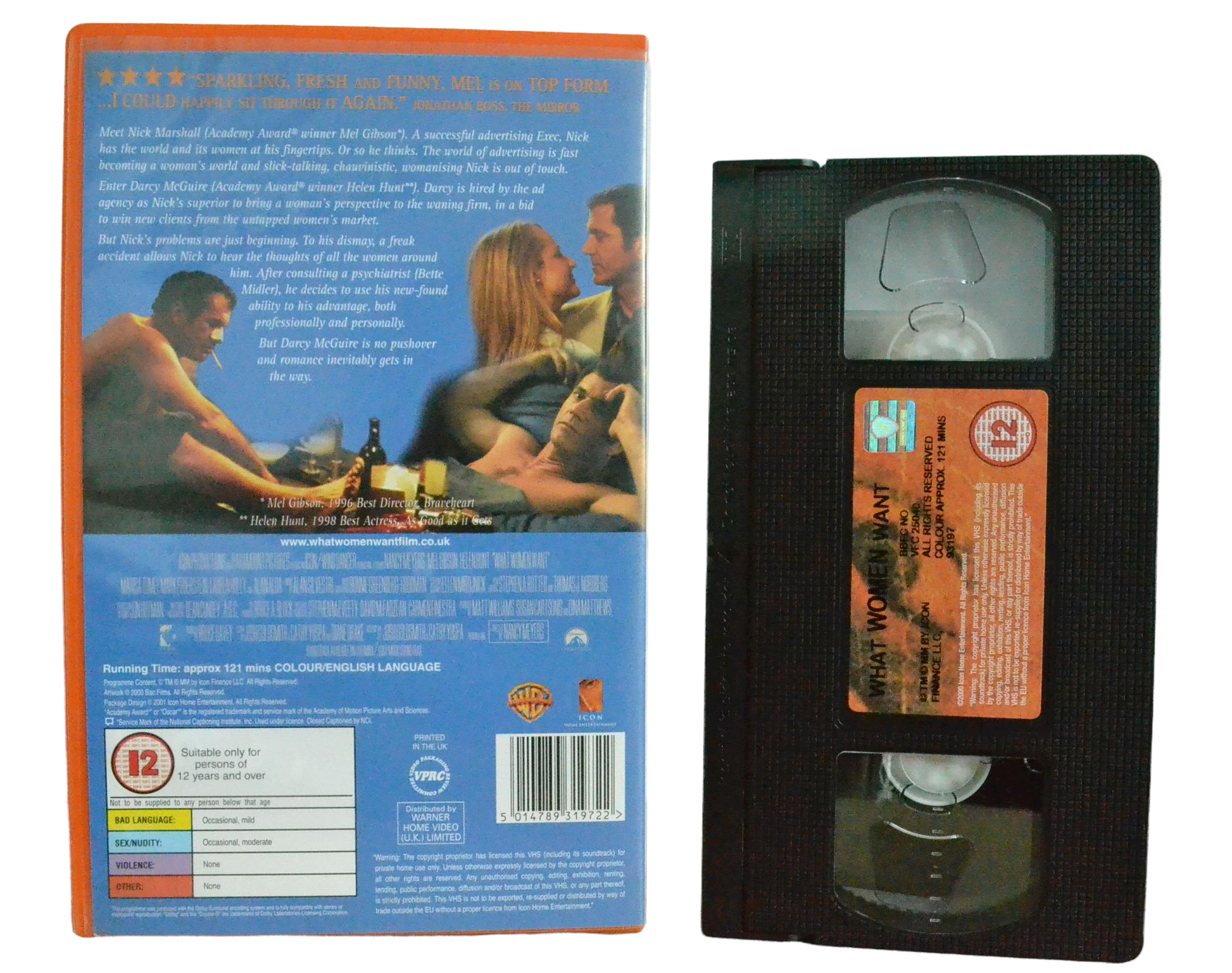 What Women Want - Mel Gibson - Warner Home Video - Vintage - Pal VHS-