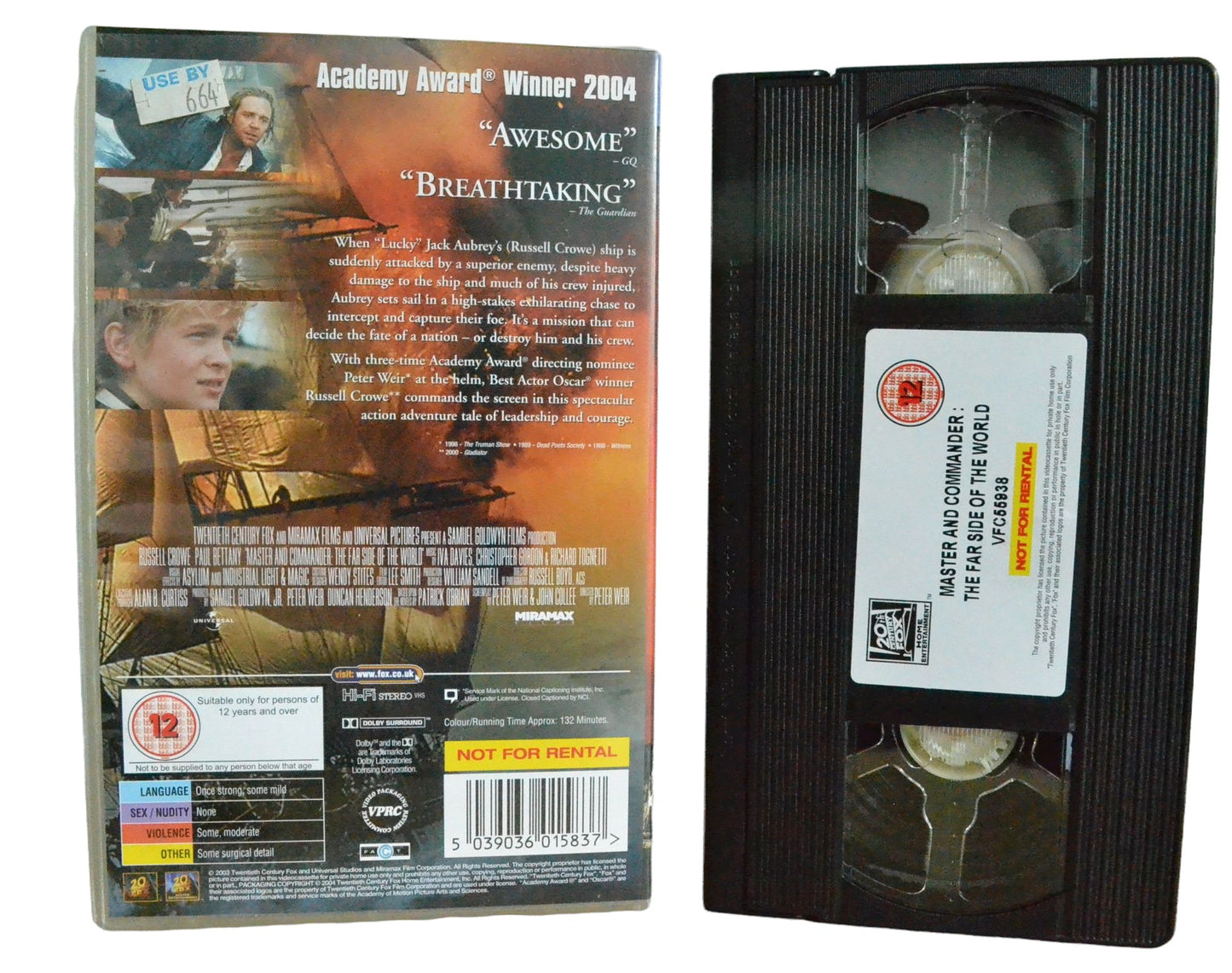 Master And Commander: The Far Side Of The World - Russell Crowe - 20th Century Fox Home Entertainment - Vintage - Pal VHS-