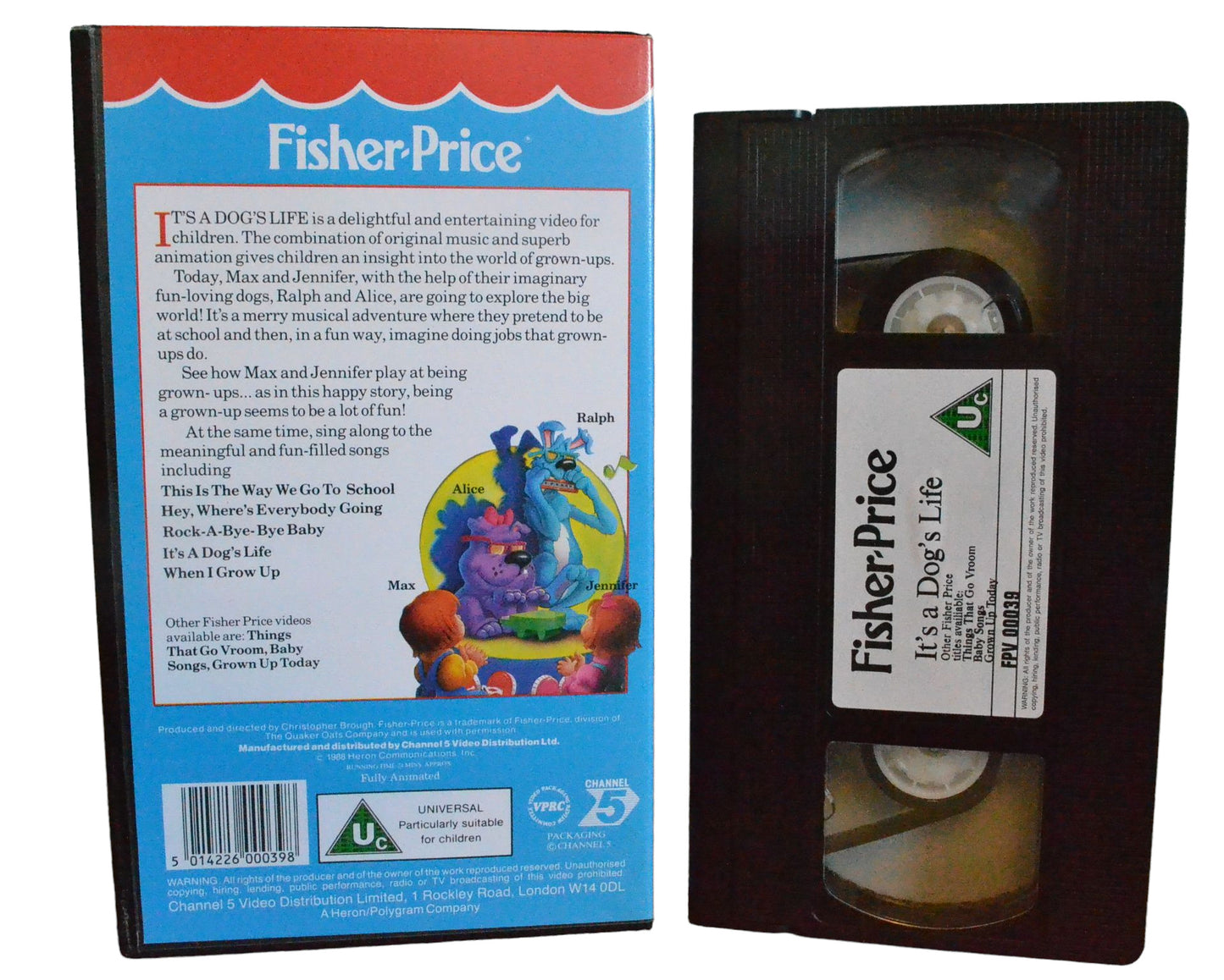 Fisher - Price : It's A Dog's Life - Fisher - Price - FPV00039 - Children - Pal - VHS-