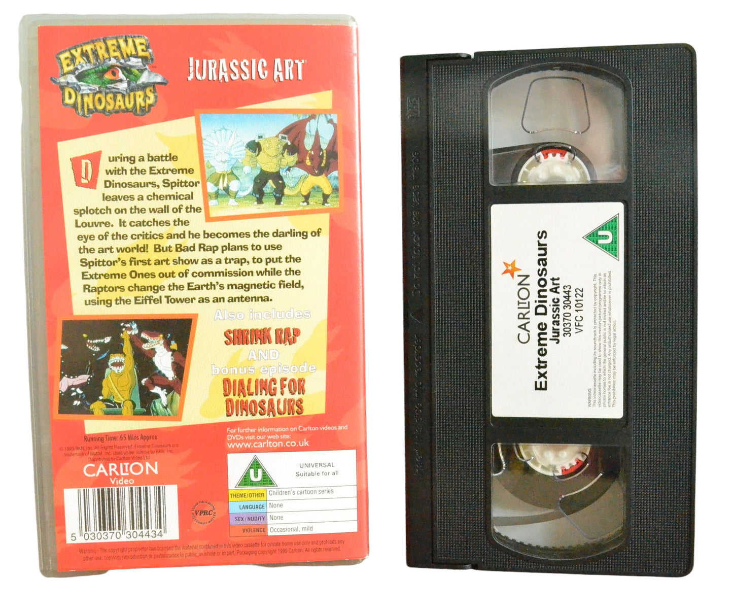 Extreme Dinosaurs - Jurassic Art - Carlton Video - Children's - Pal VHS-