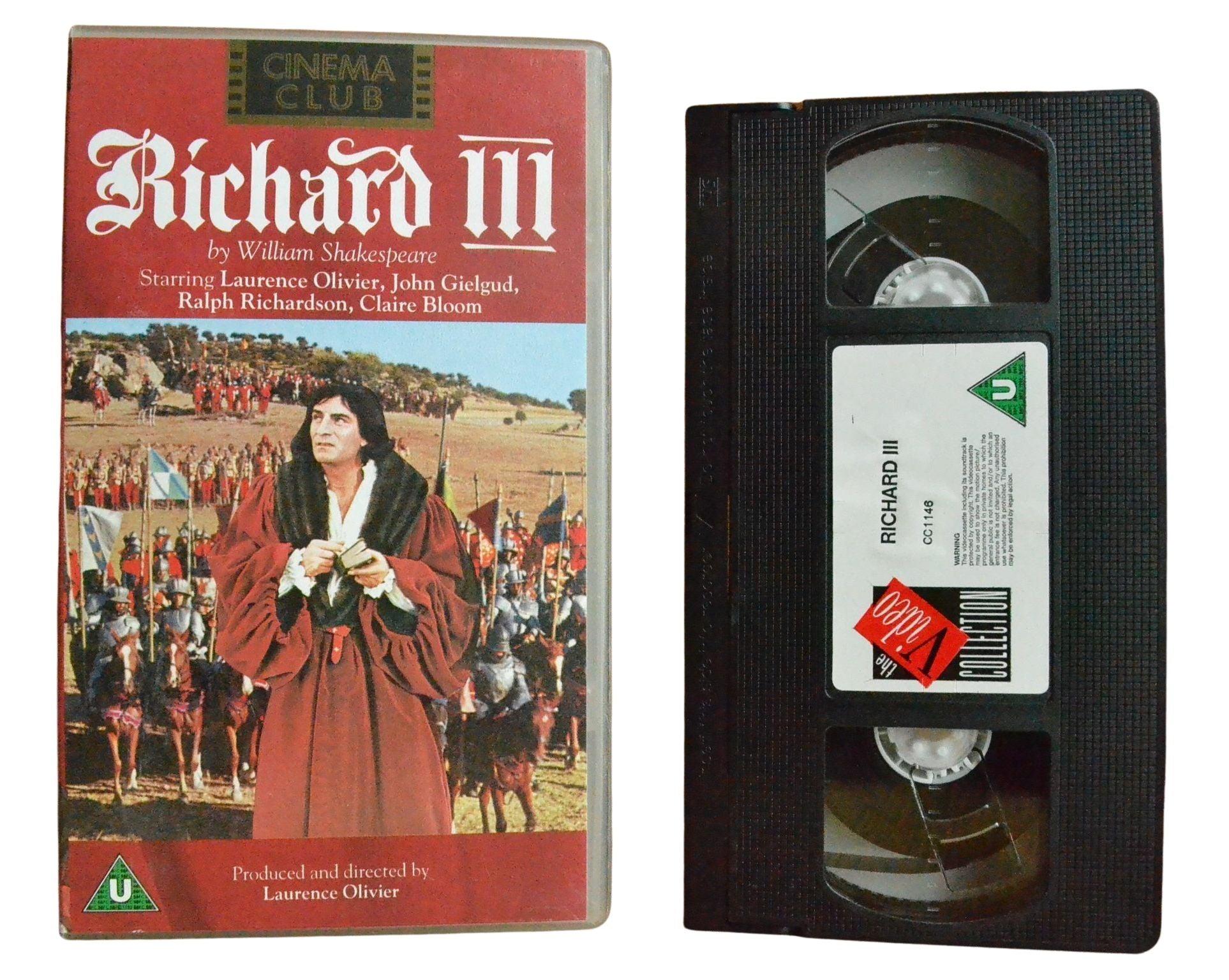 Richard III - Laurence Olivier - Vintage - Pal VHS-