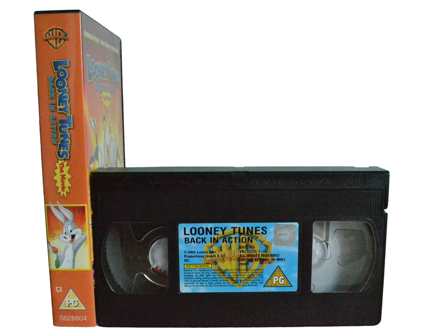 Looney Tunes Back in Action - Brendan Fraser - Warner Home Video - Childrens - PAL - VHS-