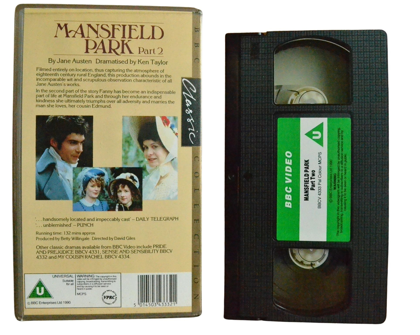 Mansfield Park: Park 2 - Anna Massey - Vintage - Pal VHS-