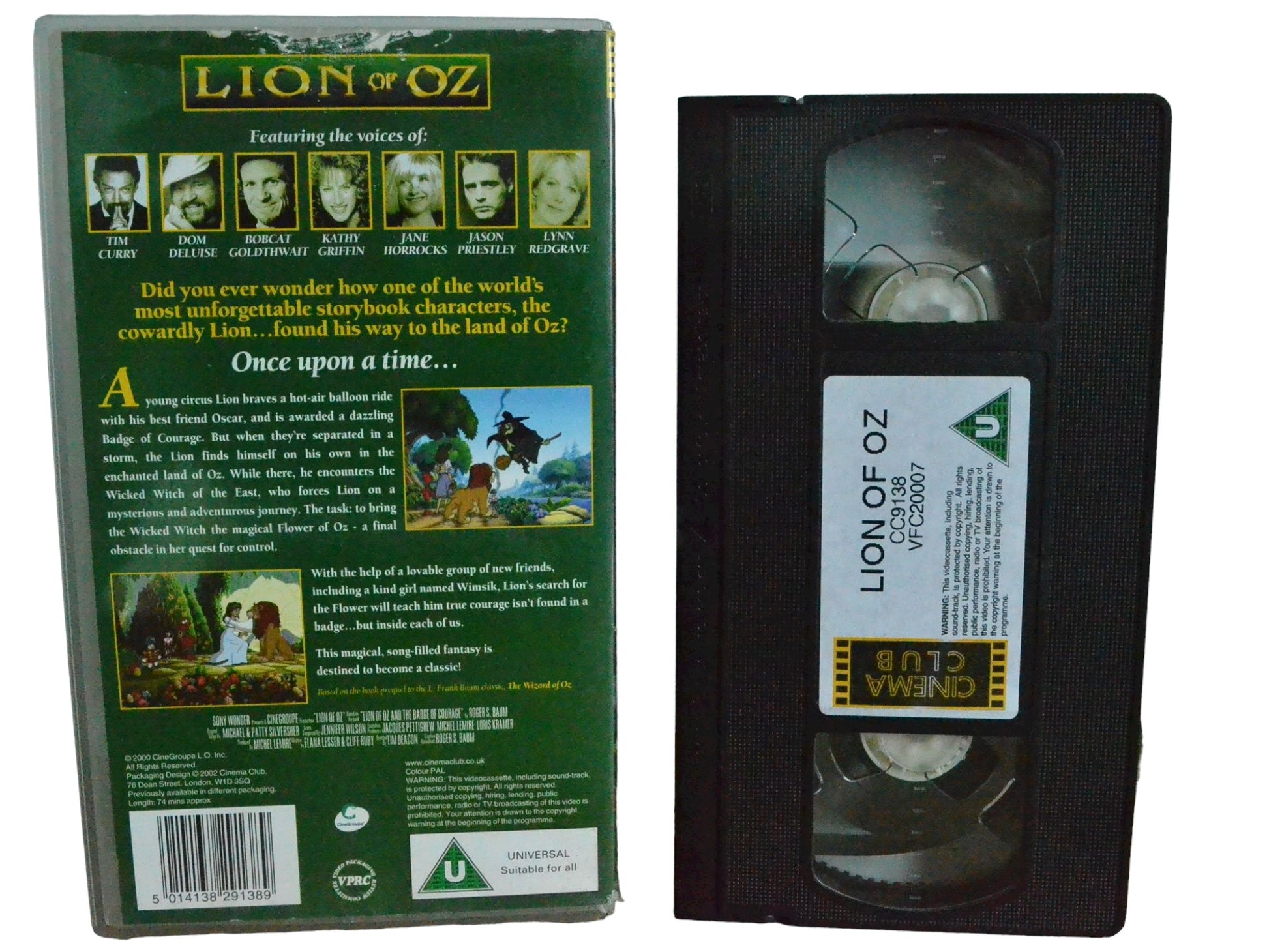 Lion Of OZ - Henry Beckman - Cinema Club - Childrens - PAL - VHS-