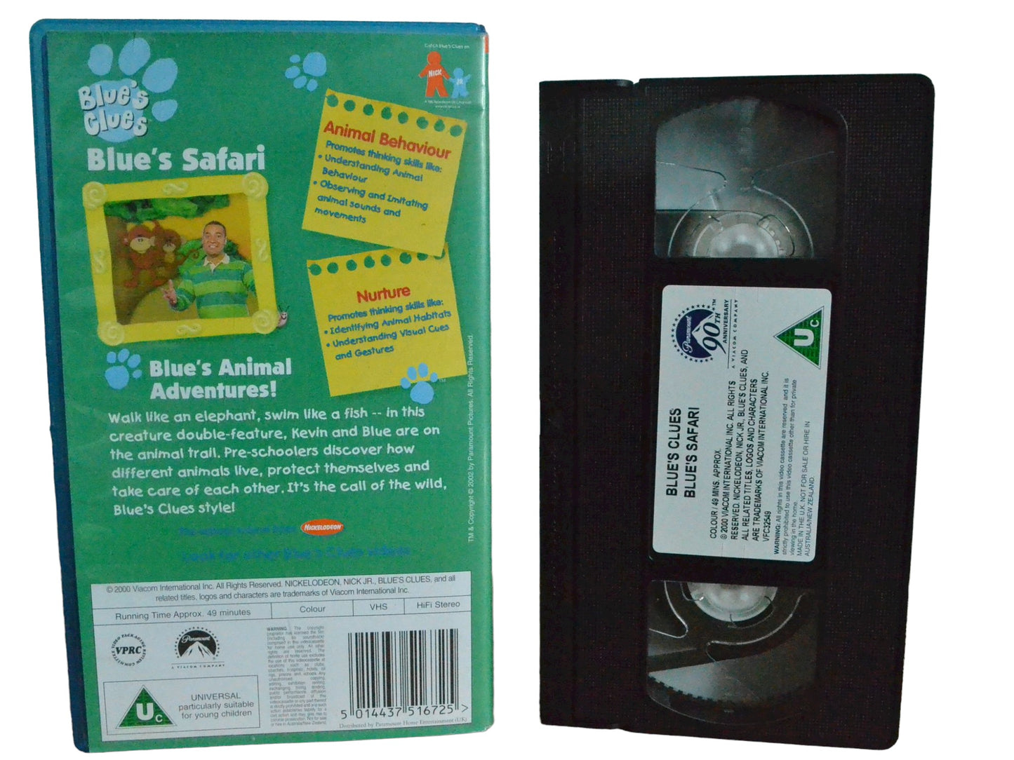 Blue's Safari - Paramount - Childrens - PAL - VHS-