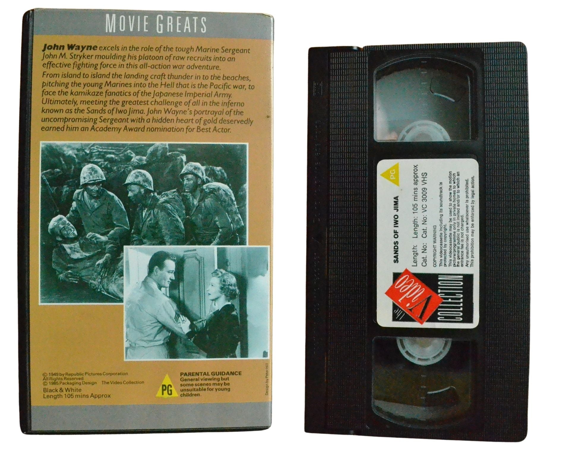 Sands of Iwo Jima - John Wayne - Vintage - Pal VHS-