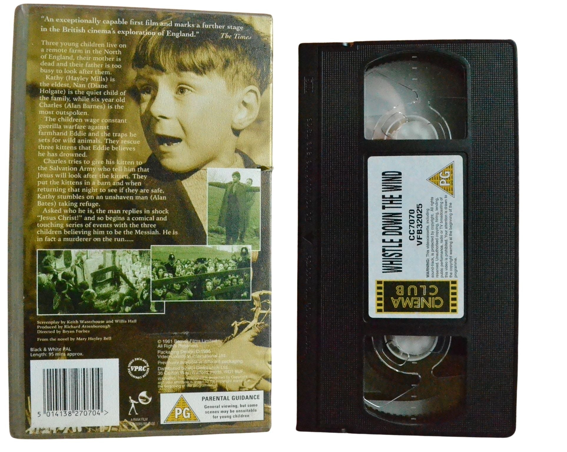 Whistle Down The Wind - Hayley Mills - Vintage - Pal VHS-