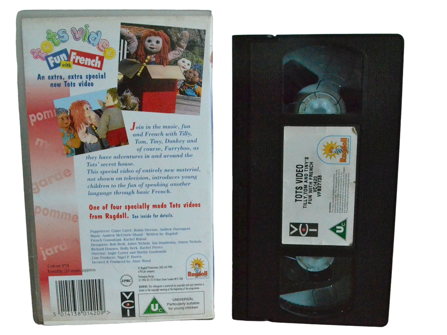 Tilly,Tom and Tiny's Fun With French - Robin Stevens - VCI - Childrens - PAL - VHS-