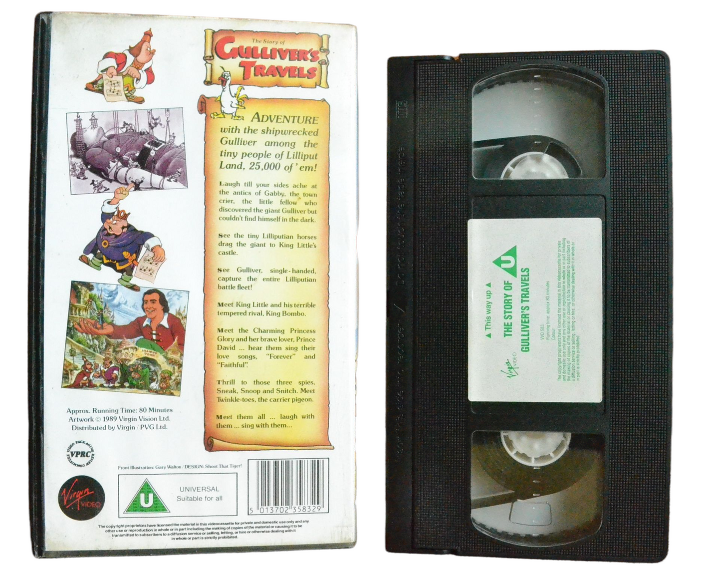 The Story of Gulliver's Travels - Virgin Video - Children’s - Pal VHS-