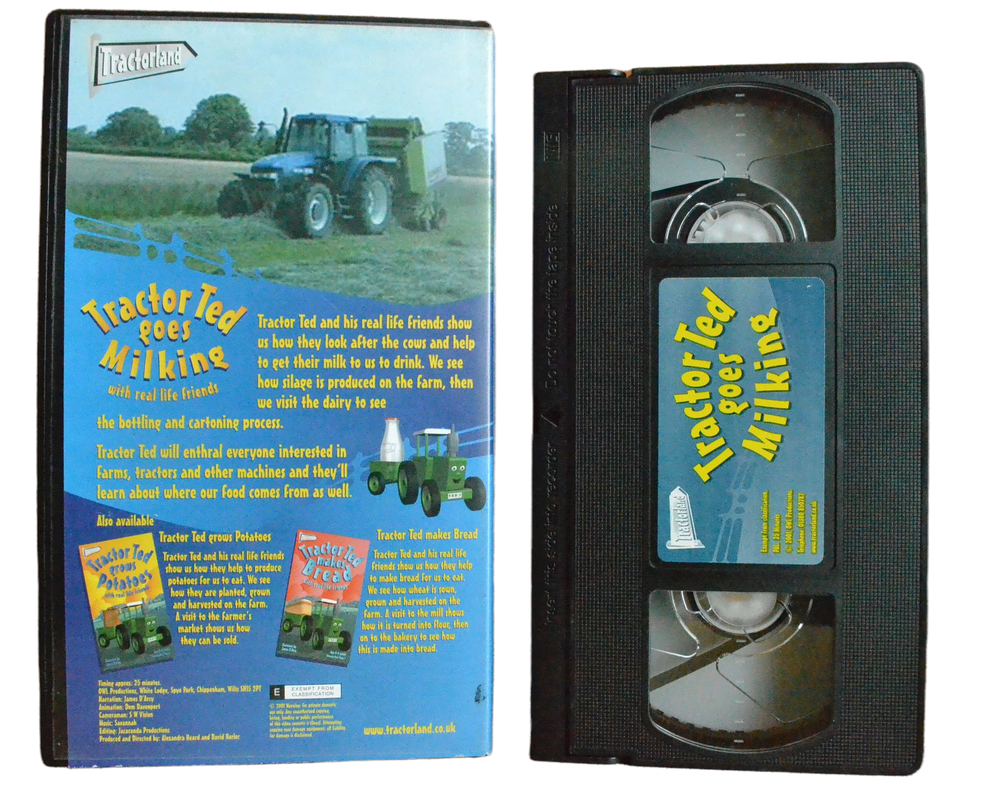 Tractor Ted Goes Milking With Real Life Friends - James D'Arcy - Tractorland - Children’s - Pal VHS-