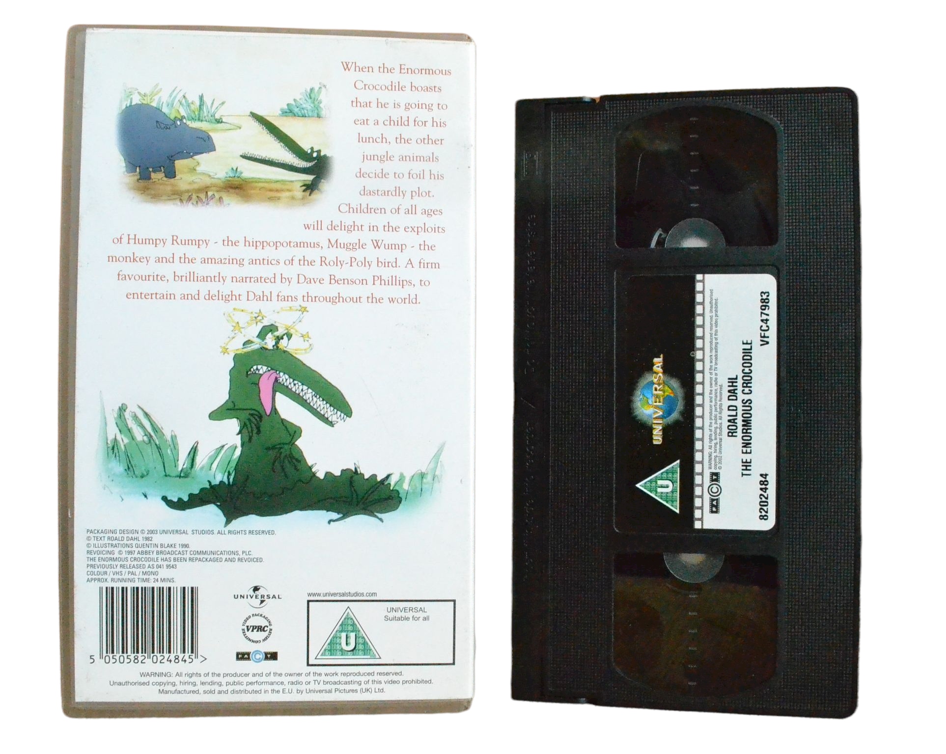 Road Dahl: The Enormous Crocodile - Universal - Children’s - Pal VHS-