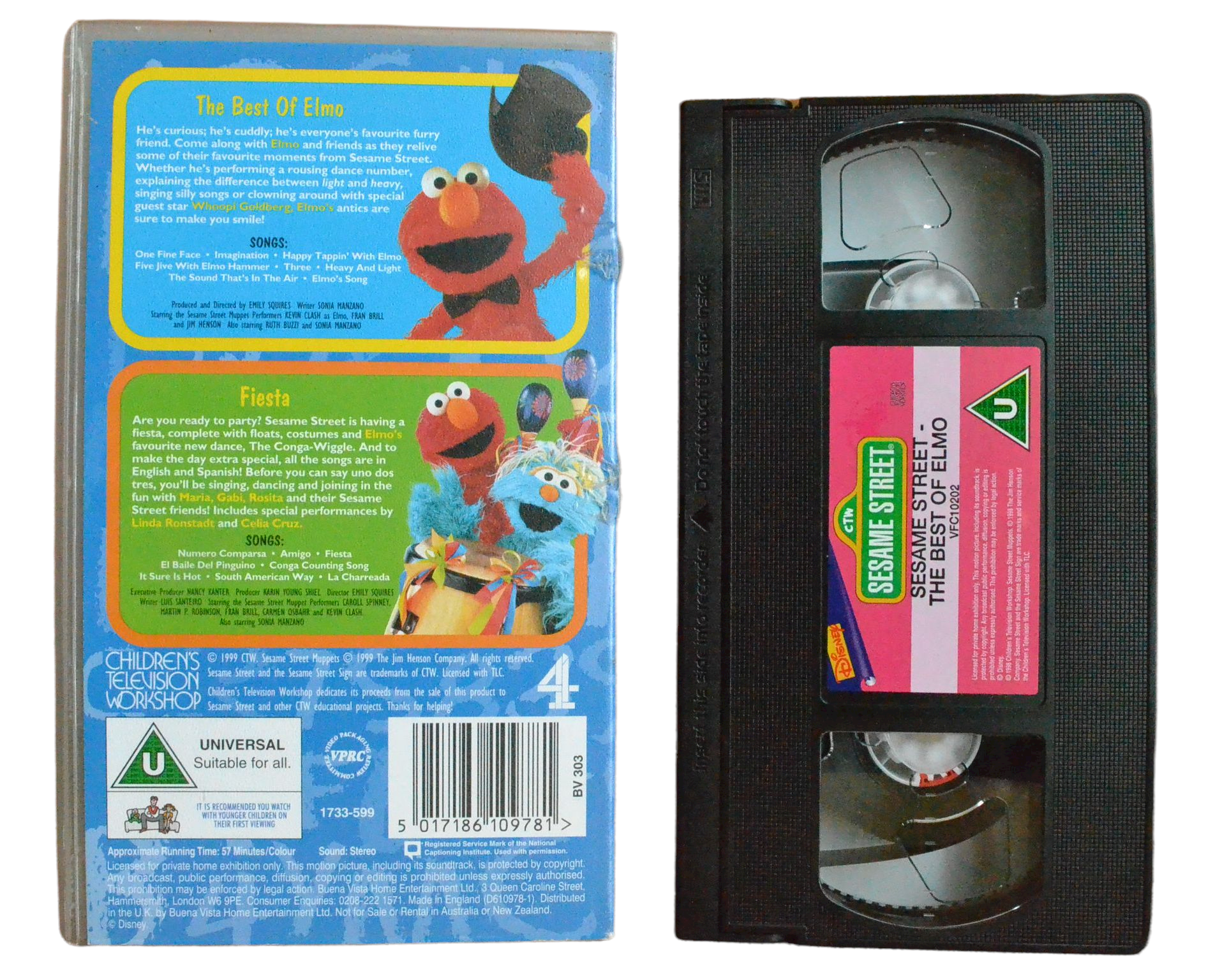 Sesame Street: The Best Of Elmo - Sonia Manzano - Universal - Children’s - Pal VHS-