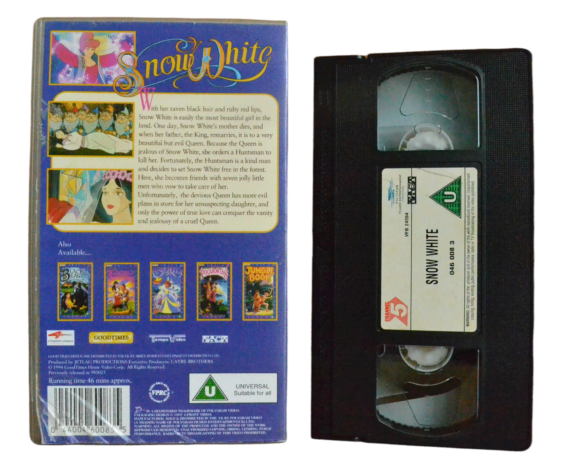 Snow White - Channel 5 - Children’s - Pal VHS-