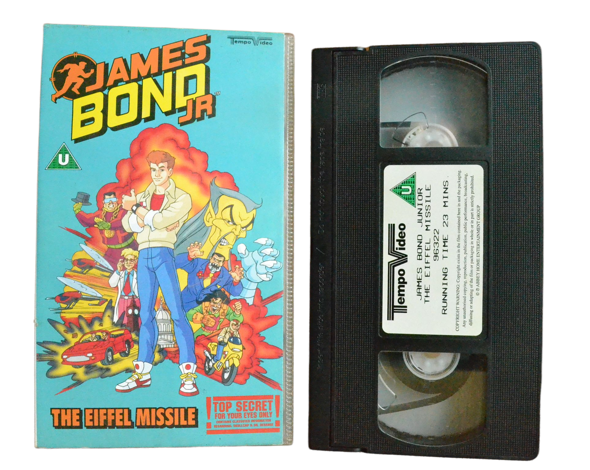 James Bond Jr: The Eiffel Missile - Tempo Video - Children’s - Pal VHS-
