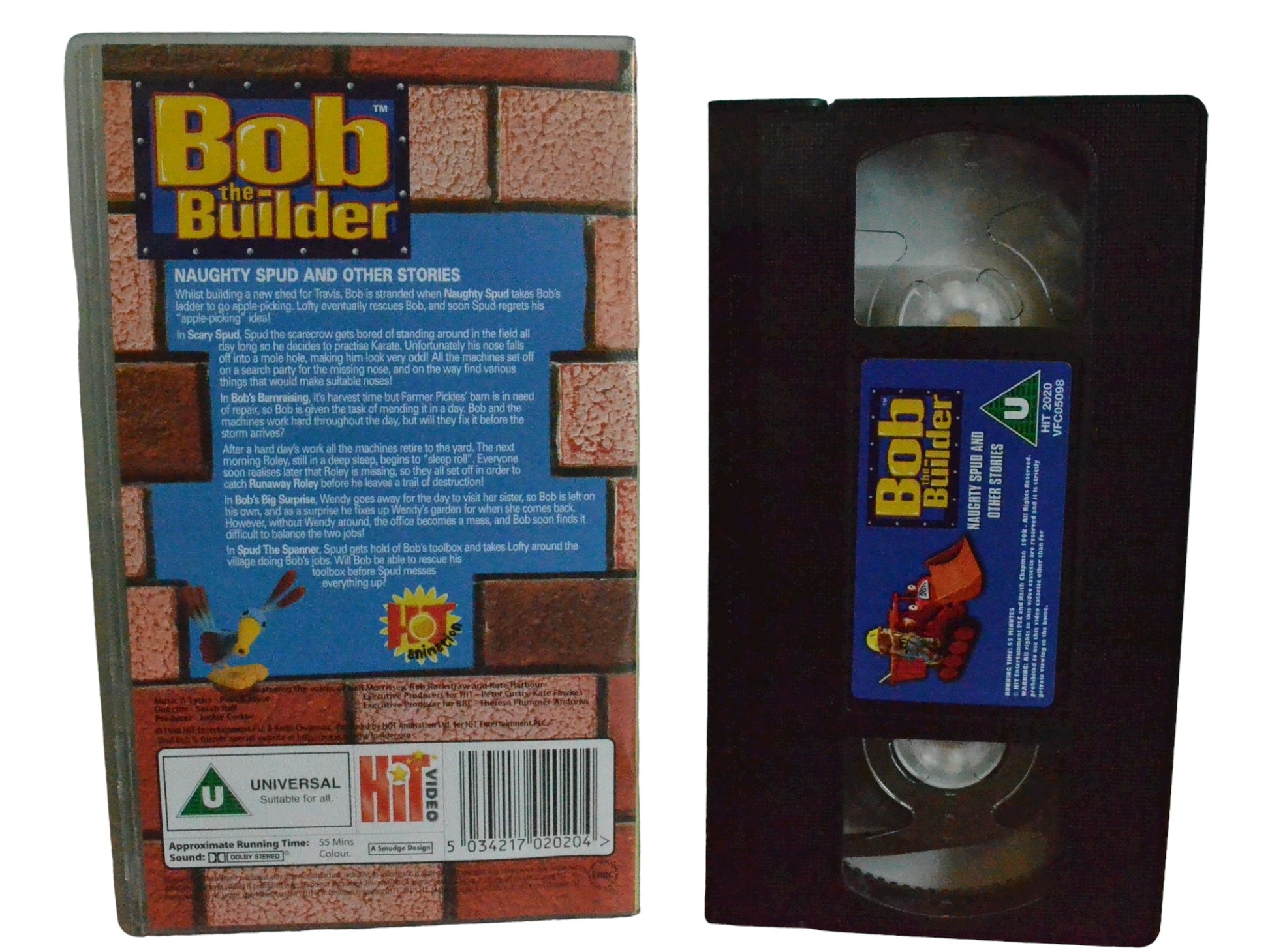 Bob The Builder Naughty Spud And Other Stories - Neil Morrissey - HIT Home Entertainment - Childrens - PAL - VHS-