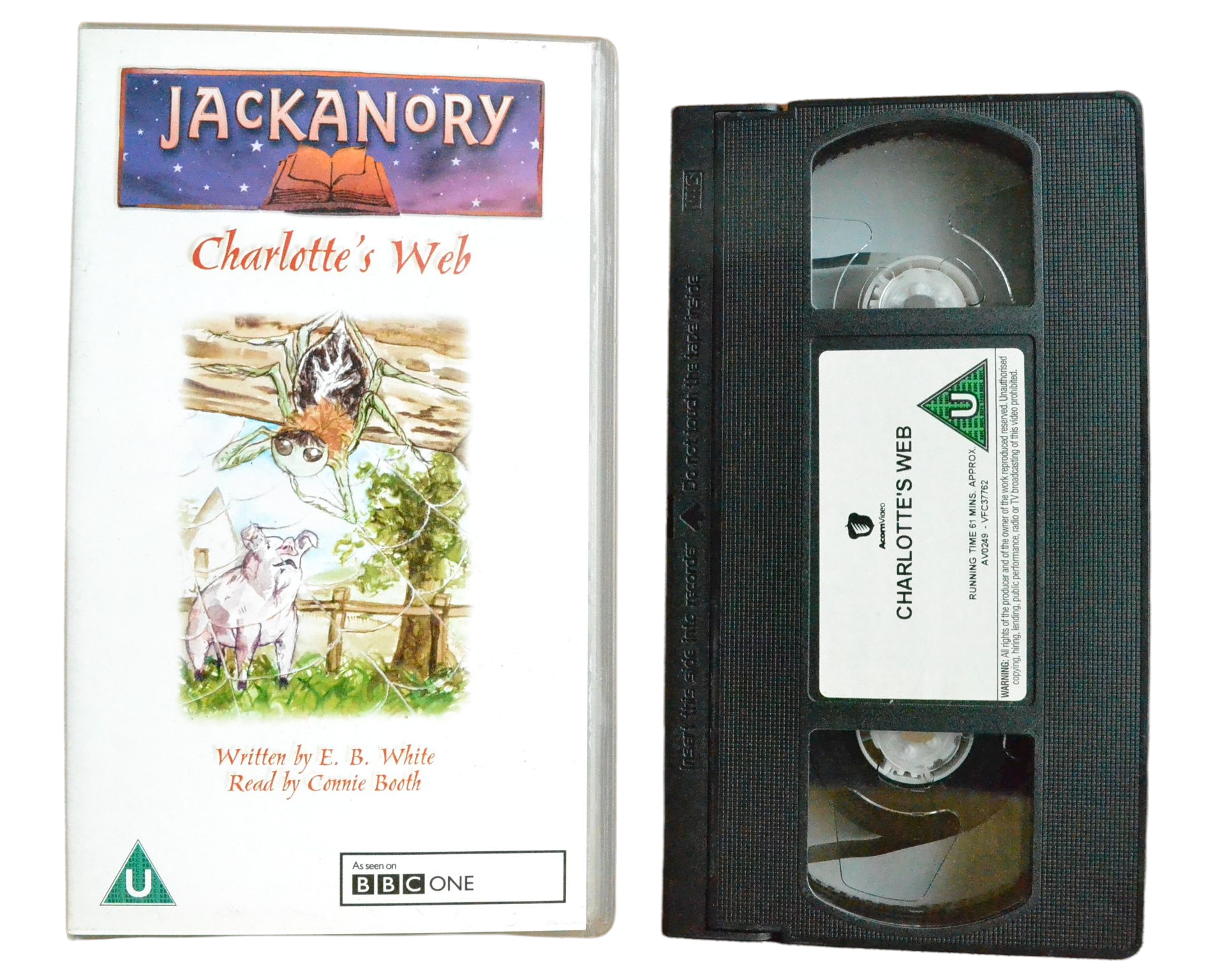 Jackanory: Charlotte's Web - Connie Booth - Acorn Video - Children’s - Pal VHS-