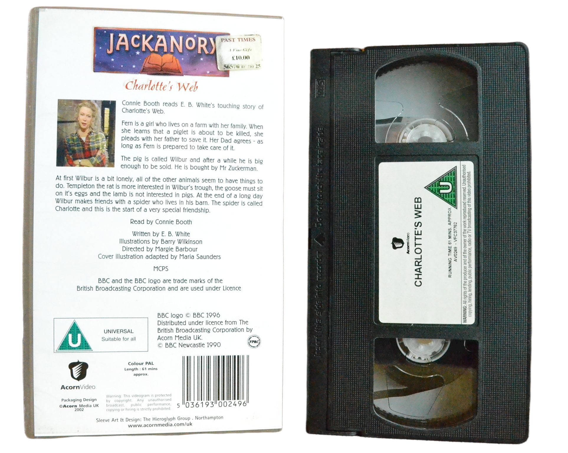 Jackanory: Charlotte's Web - Connie Booth - Acorn Video - Children’s - Pal VHS-