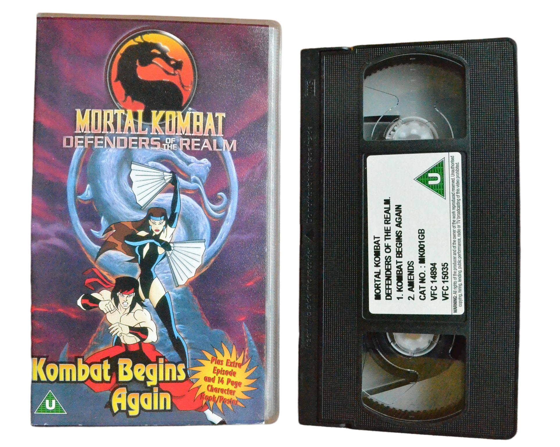 Mortal Kombat: Defenders Of The Realm - Digital Video Dreams - Children’s - Pal VHS-