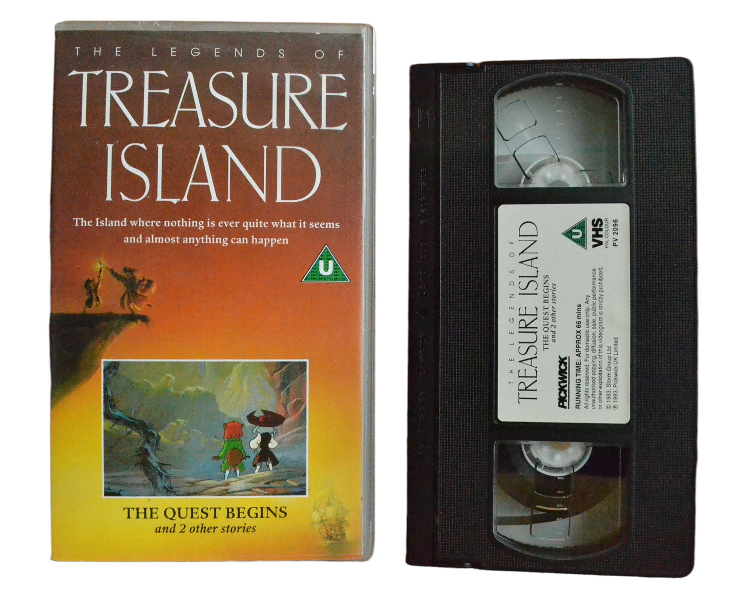 The Legends Of Treasure Island: The Quest Begins and 2 Other Stories - Pickwick - Children’s - Pal VHS-