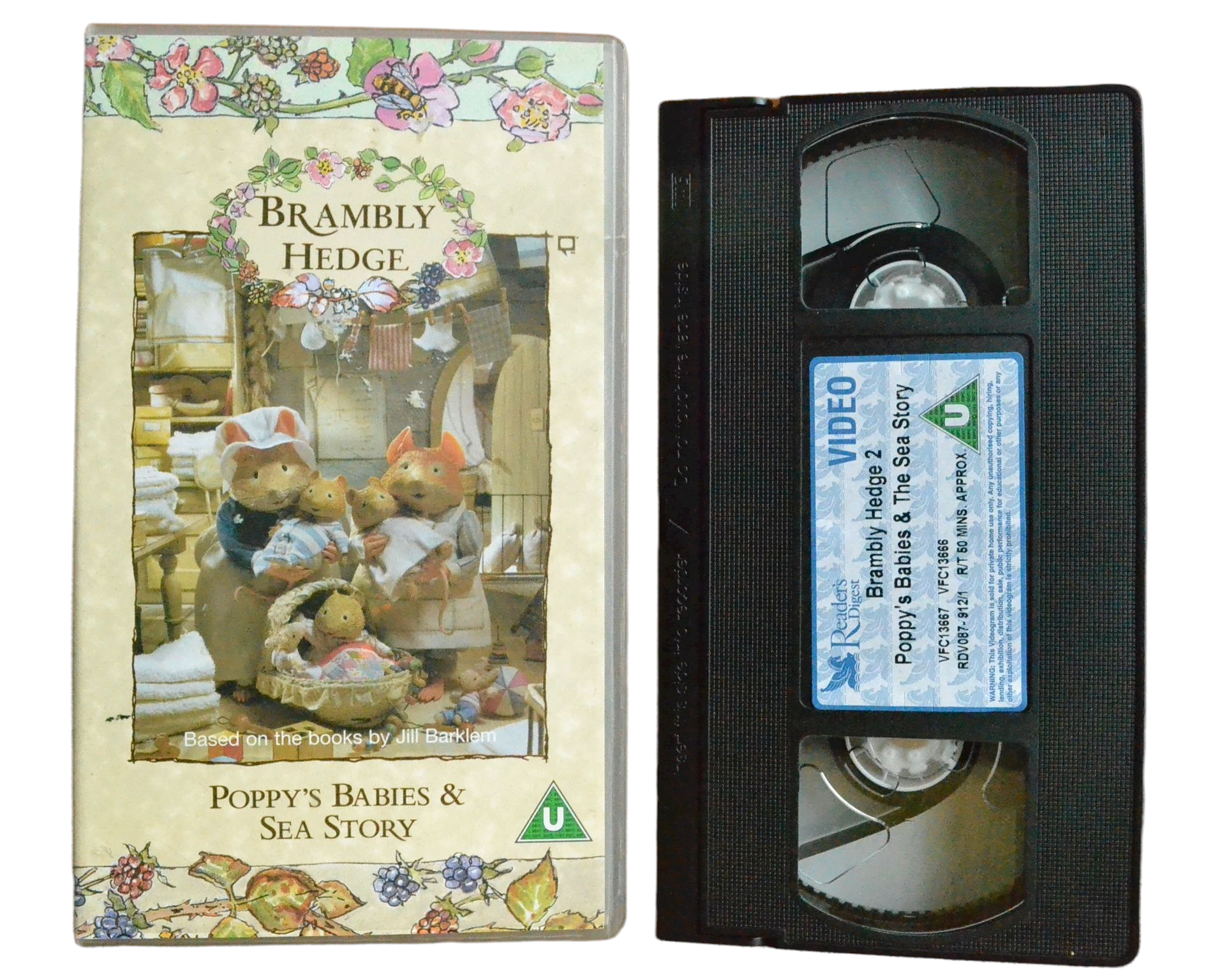 Brambly Hedge 2: Poppy's Babies & The Sea Story - Reader's Digest - Children’s - Pal VHS-