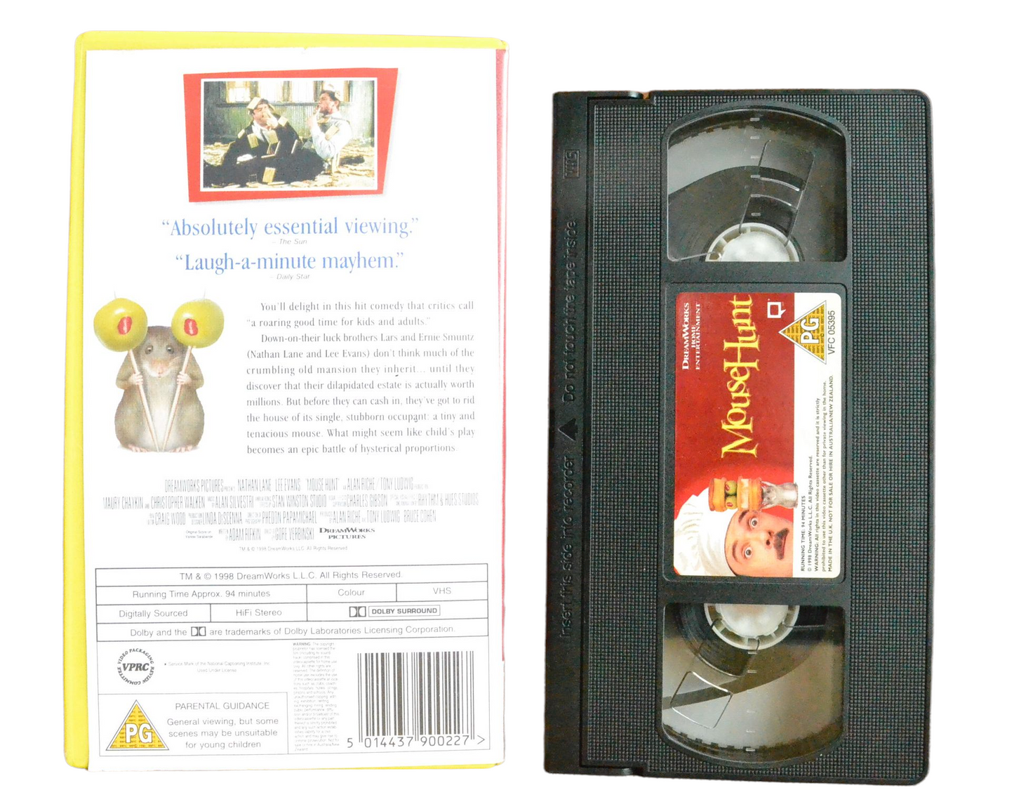 Mouse Hunt - Nathan Lane - Dream Works Home Entertainment - Children’s - Pal VHS-