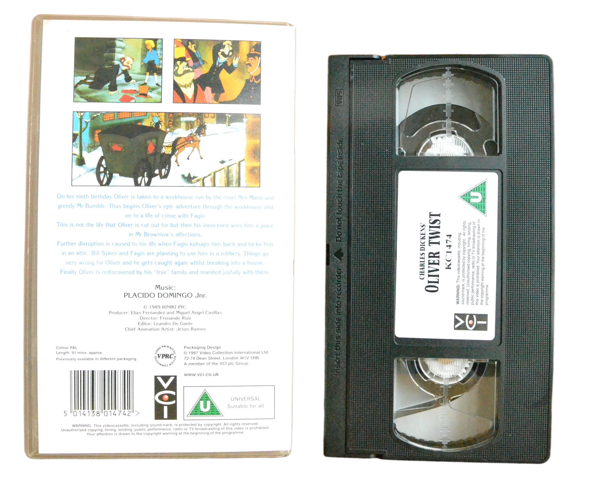 Charles Dickens' Oliver Twist - Kid's Club - Children’s - Pal VHS-