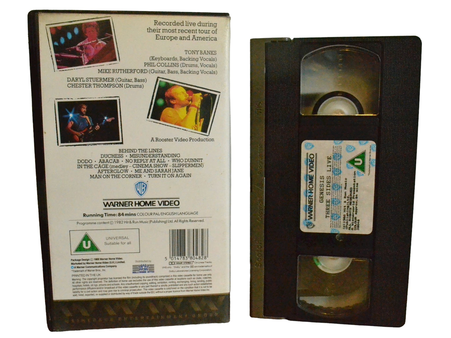 Genesis Three Sides Live - Tony Banks - Warner Home Video - Music - PAL - VHS-