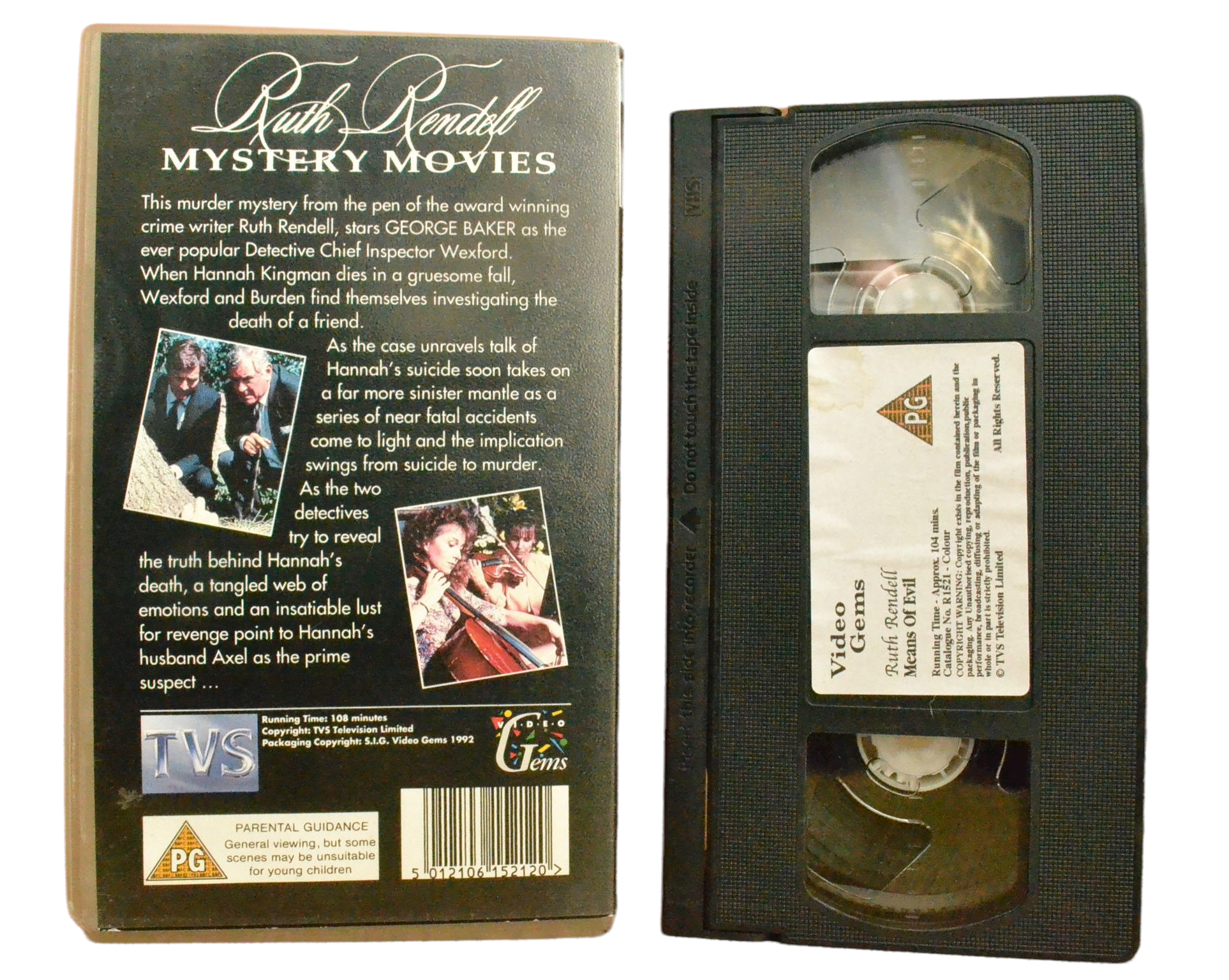 Ruth Rendell: Means of Evil - George Baker - Video Gems - Vintage - Pal VHS-