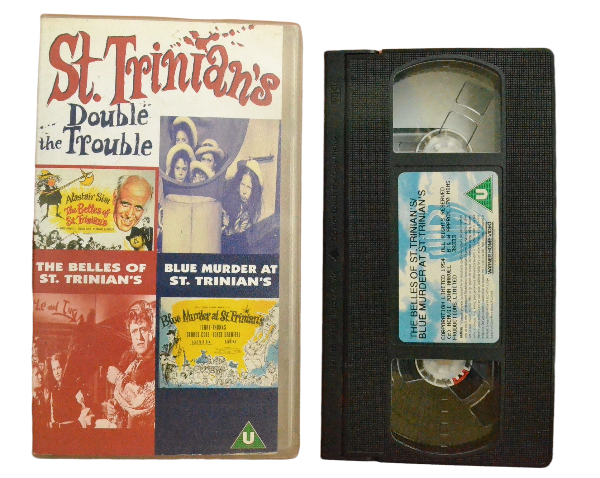 St. Trinians's the Double Trouble - Terry Thomas - Warner Home Video - Vintage - Pal VHS-