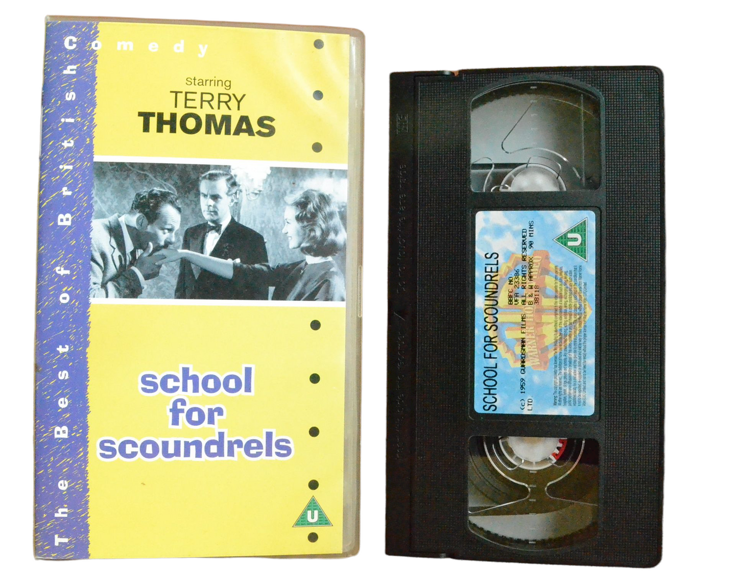 School For Scoundrels - Terry Thomas - Warner Home Video - Vintage - Pal VHS-