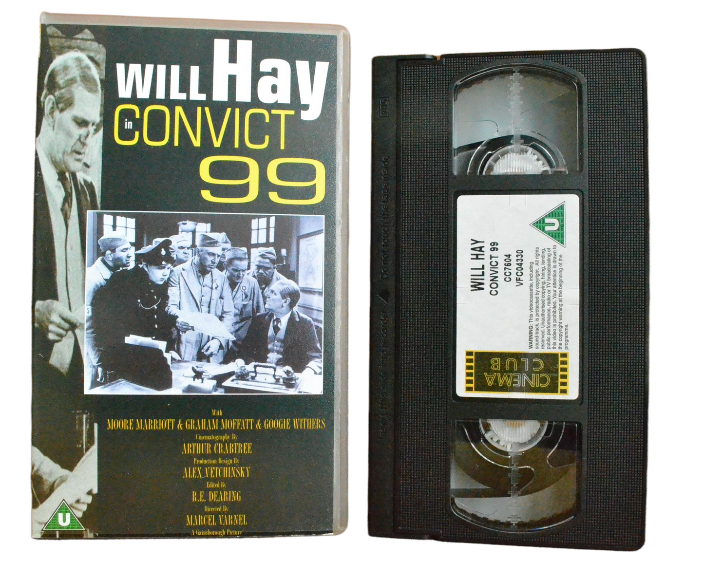 Convict 99 - Will Hay - Cinema Club - Vintage - Pal VHS-