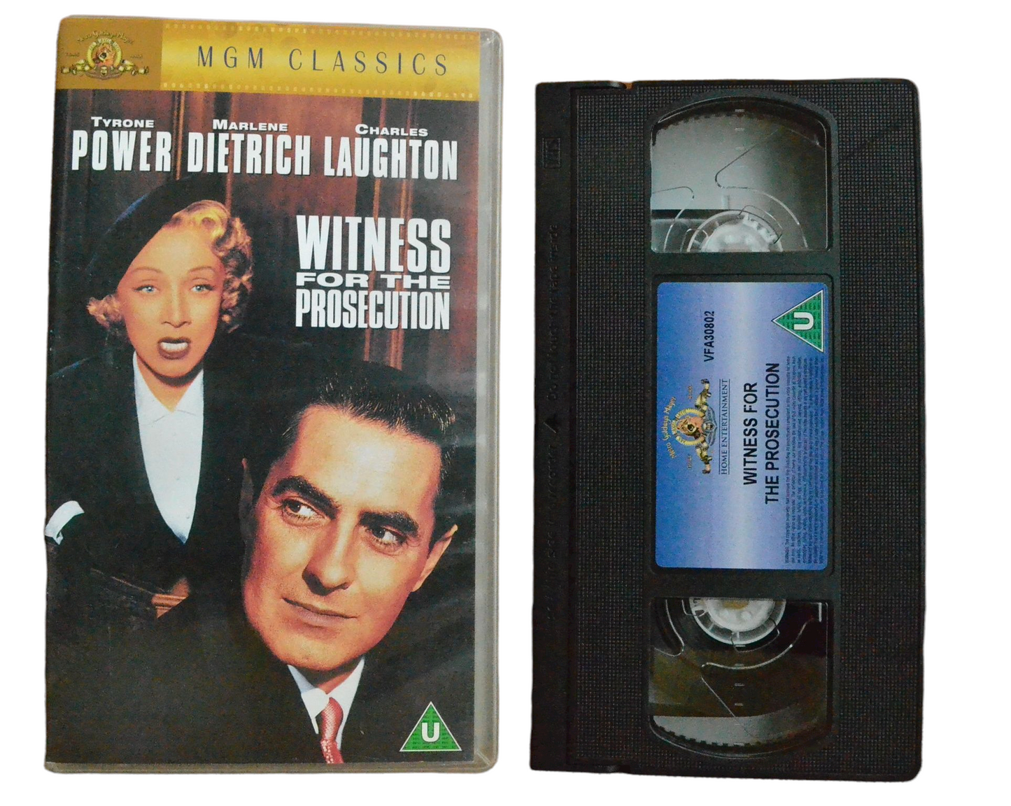 Witness For The Prosecution - Tyrone Power - Metro Goldwyn Mayer - Vintage - Pal VHS-