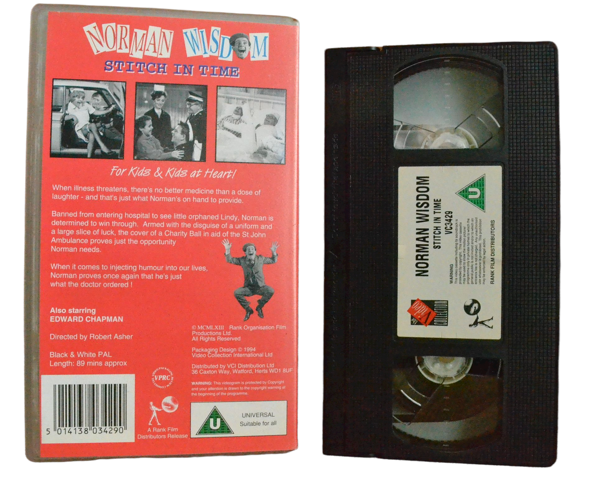 Stitch In Time - Norman Wisdom - The Video Collection - Vintage - Pal VHS-