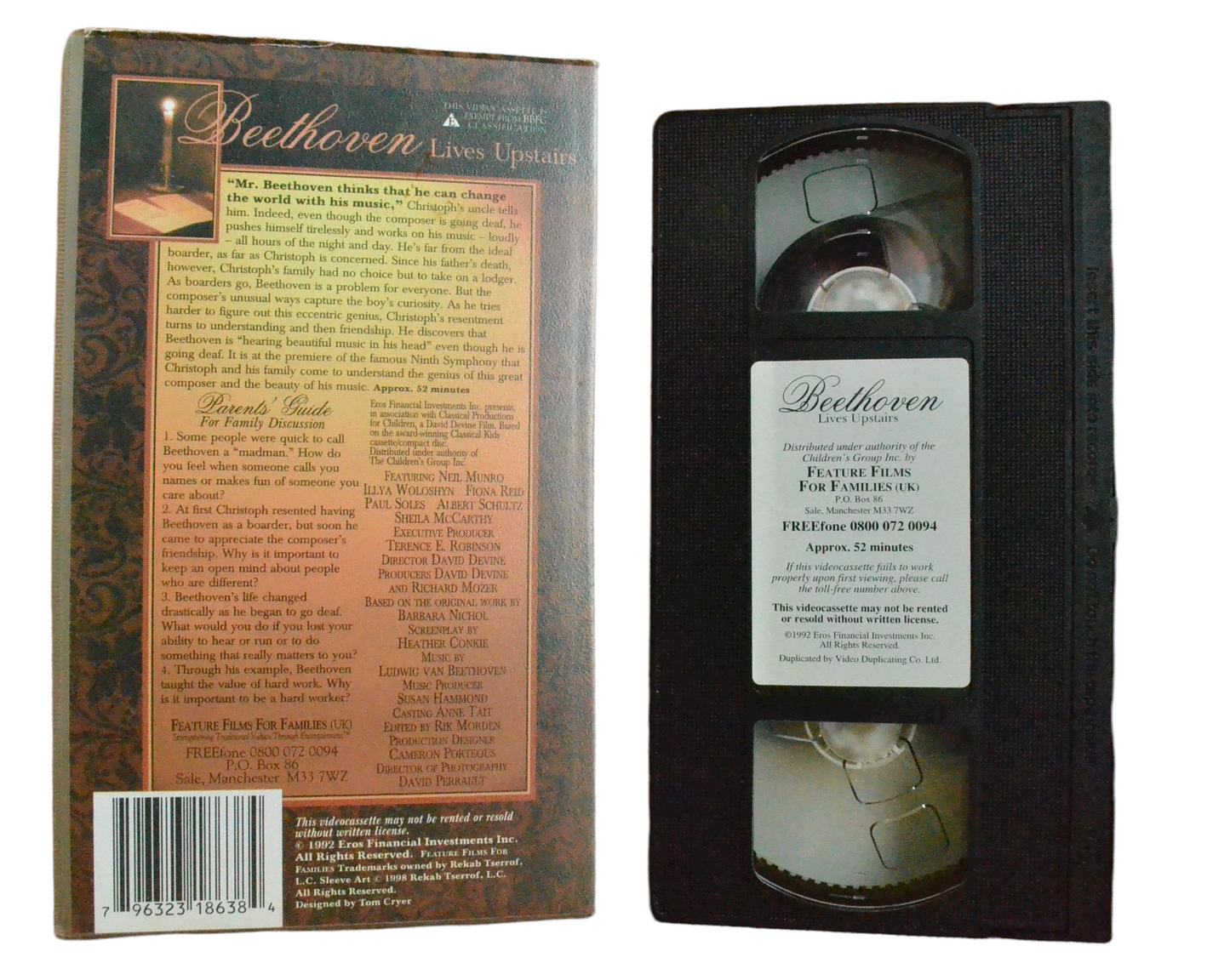 Beethoven Lives Upstairs - Neil Munro - Classical Kids - Vintage - Pal VHS-