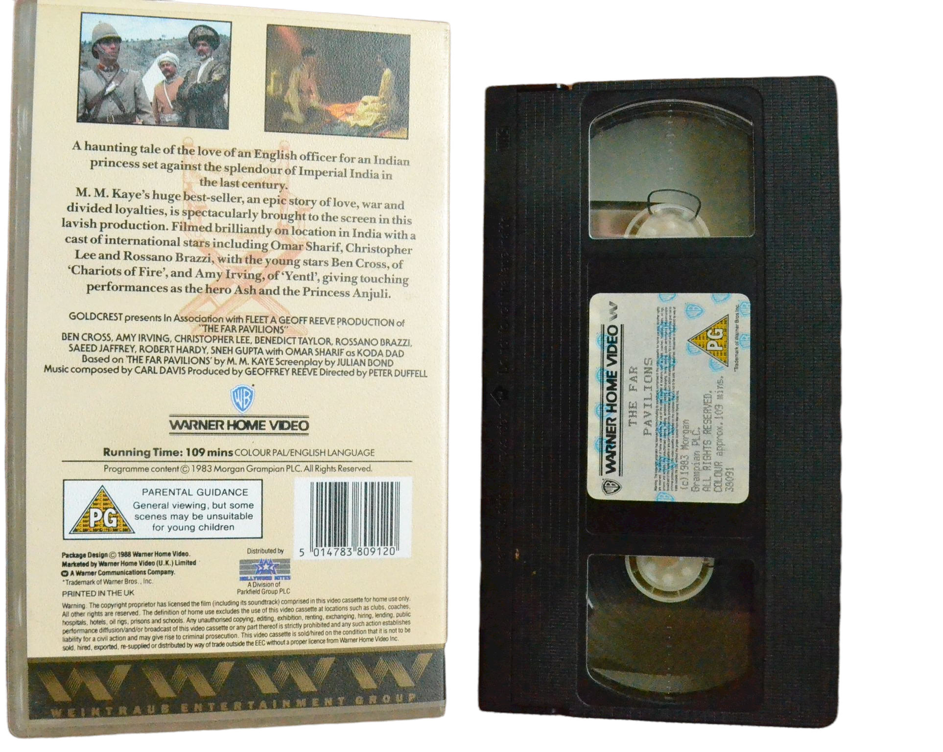 The Far Pavilions - Ben Cross - Warner Home Video - Vintage - Pal VHS-