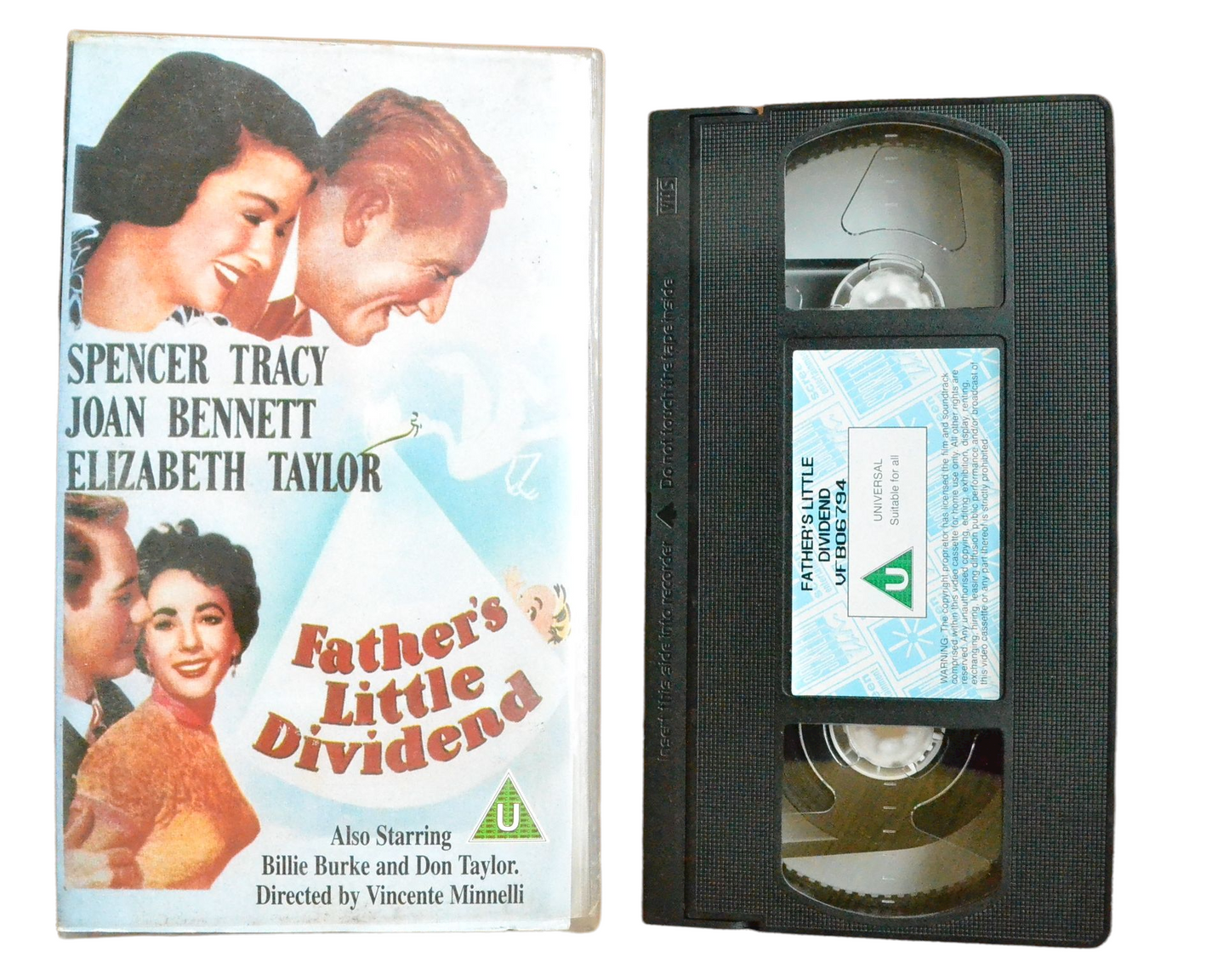 Father's Little Dividend - Spencer Tracy - Screen - Vintage - Pal VHS-