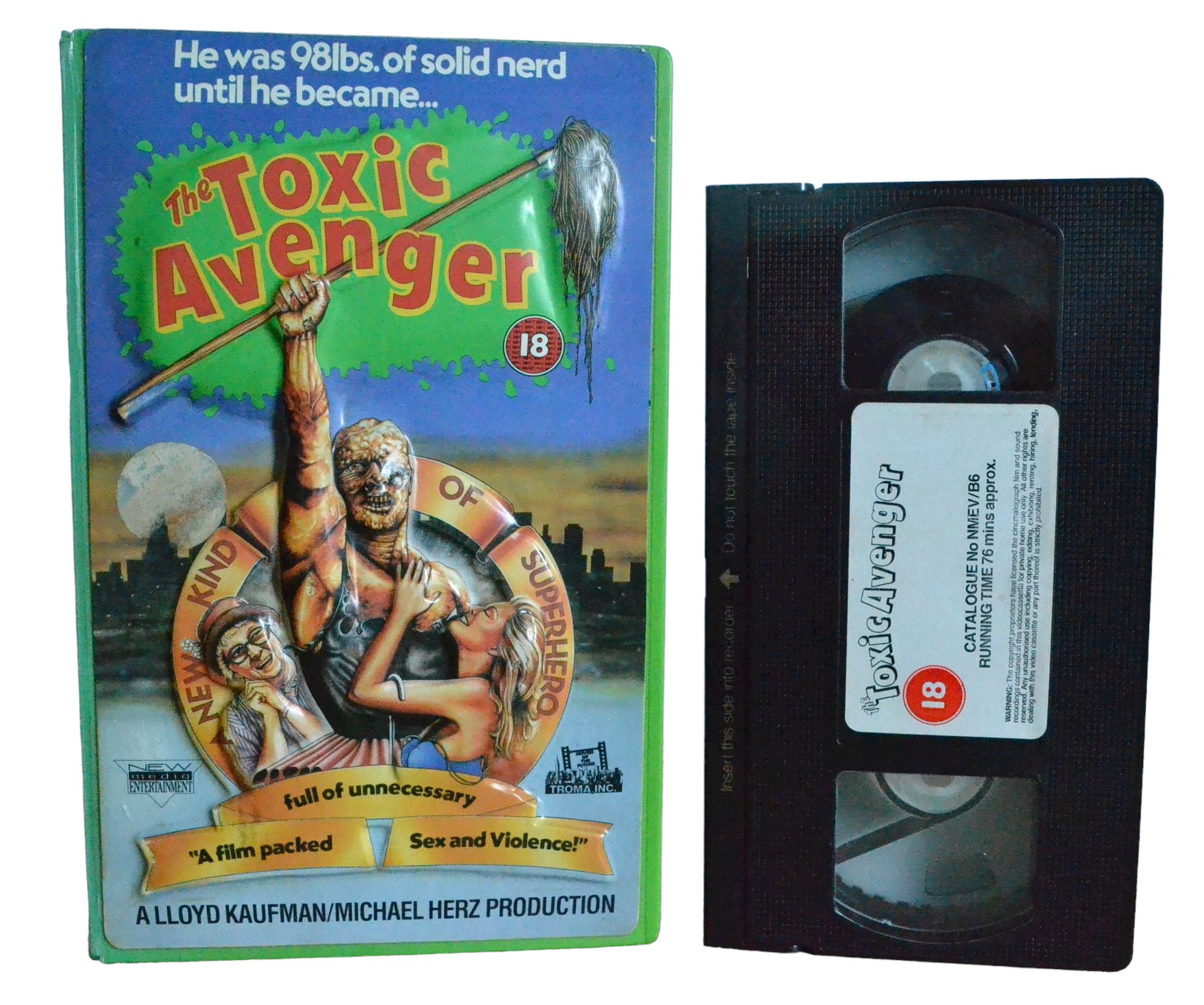 The Toxic Avenger - Andree Maranda - New Media Entertainment - Large Box - PAL - VHS-