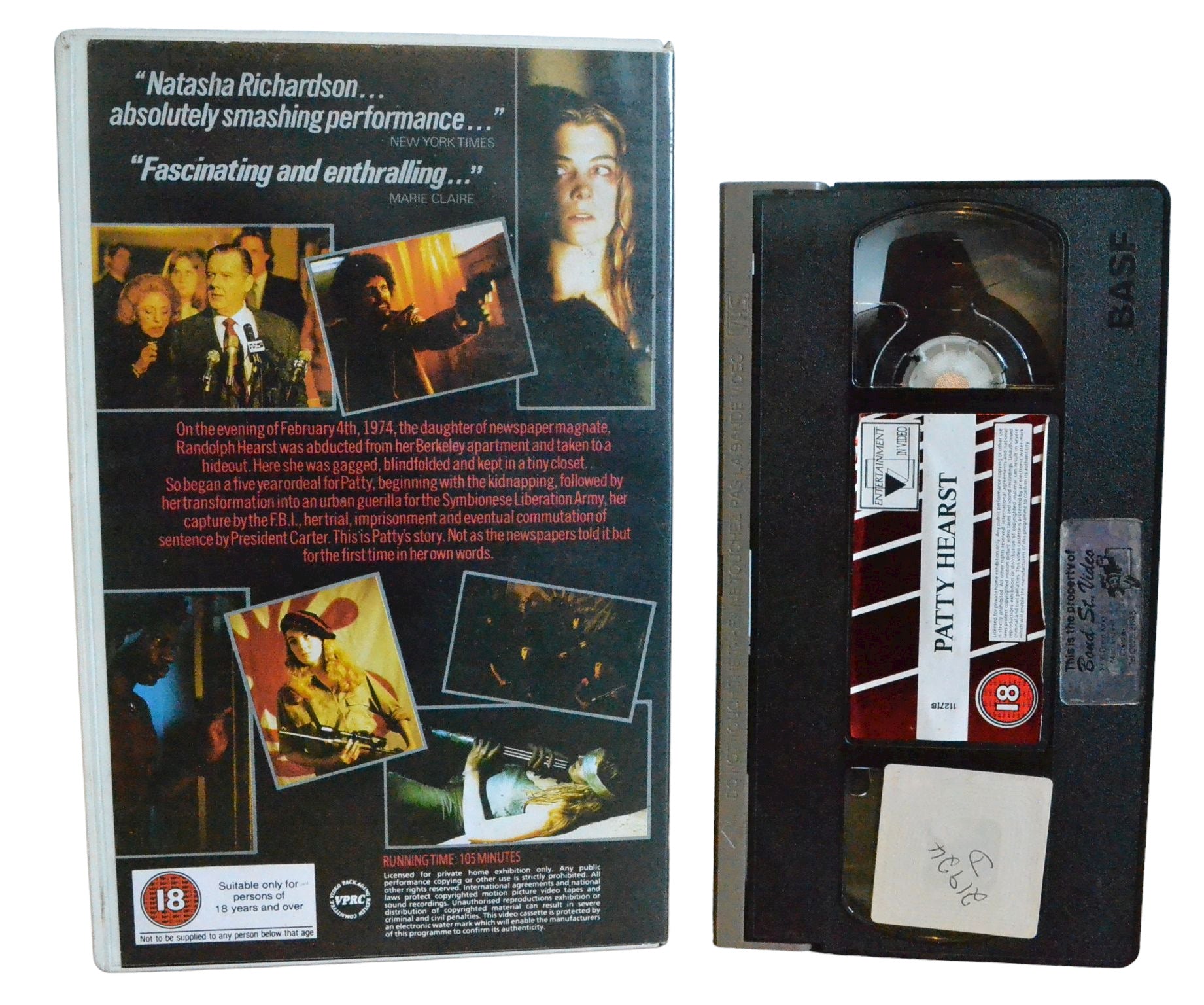 Patty Hearst (Her Own Story) - Natasha Richardson - Entertainment In Video - Drama - Large Box - Pal VHS-