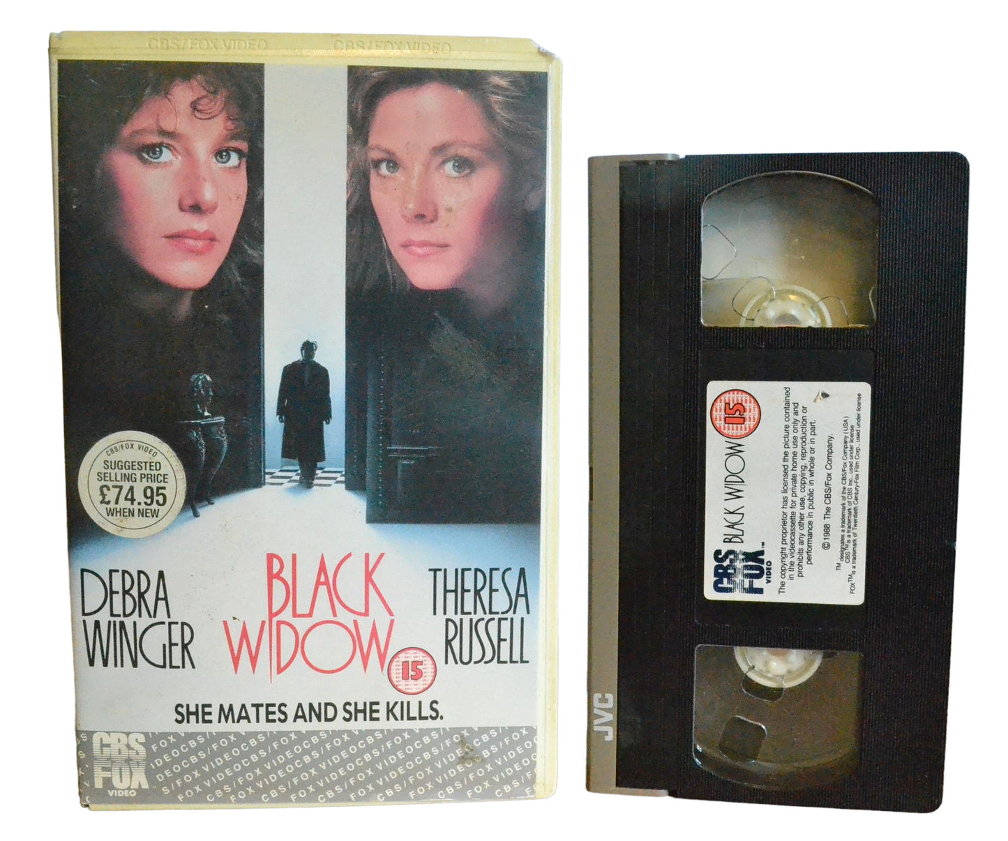 Black Widow (She Mates And She Kills) - Debra Winger - CBS FOX Video - Drama - Large Box - Pal VHS-