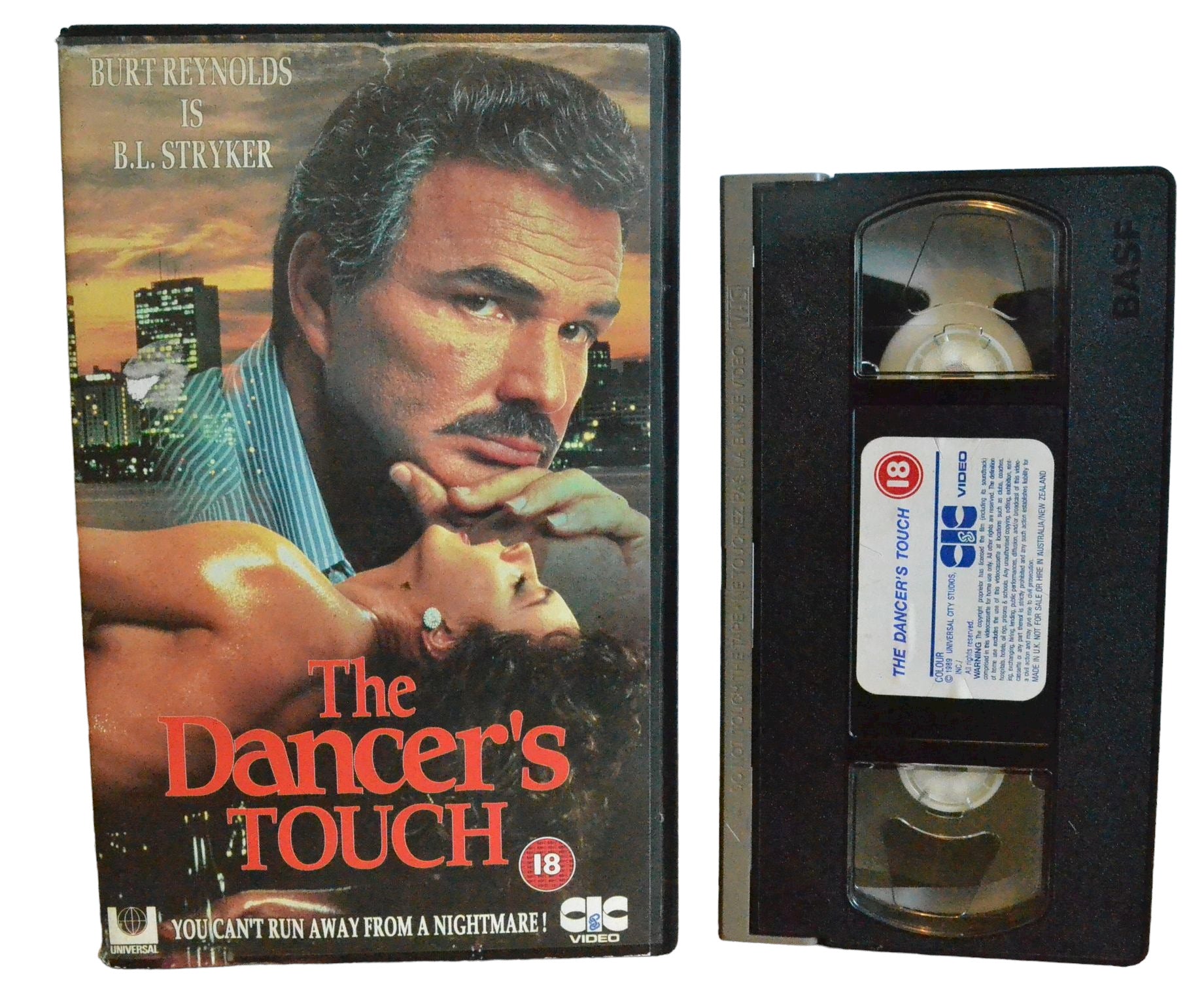 B.L. Stryker : The Dancer's Touch - Burt Reynolds - CIC Video - Drama - Large Box - Pal VHS-