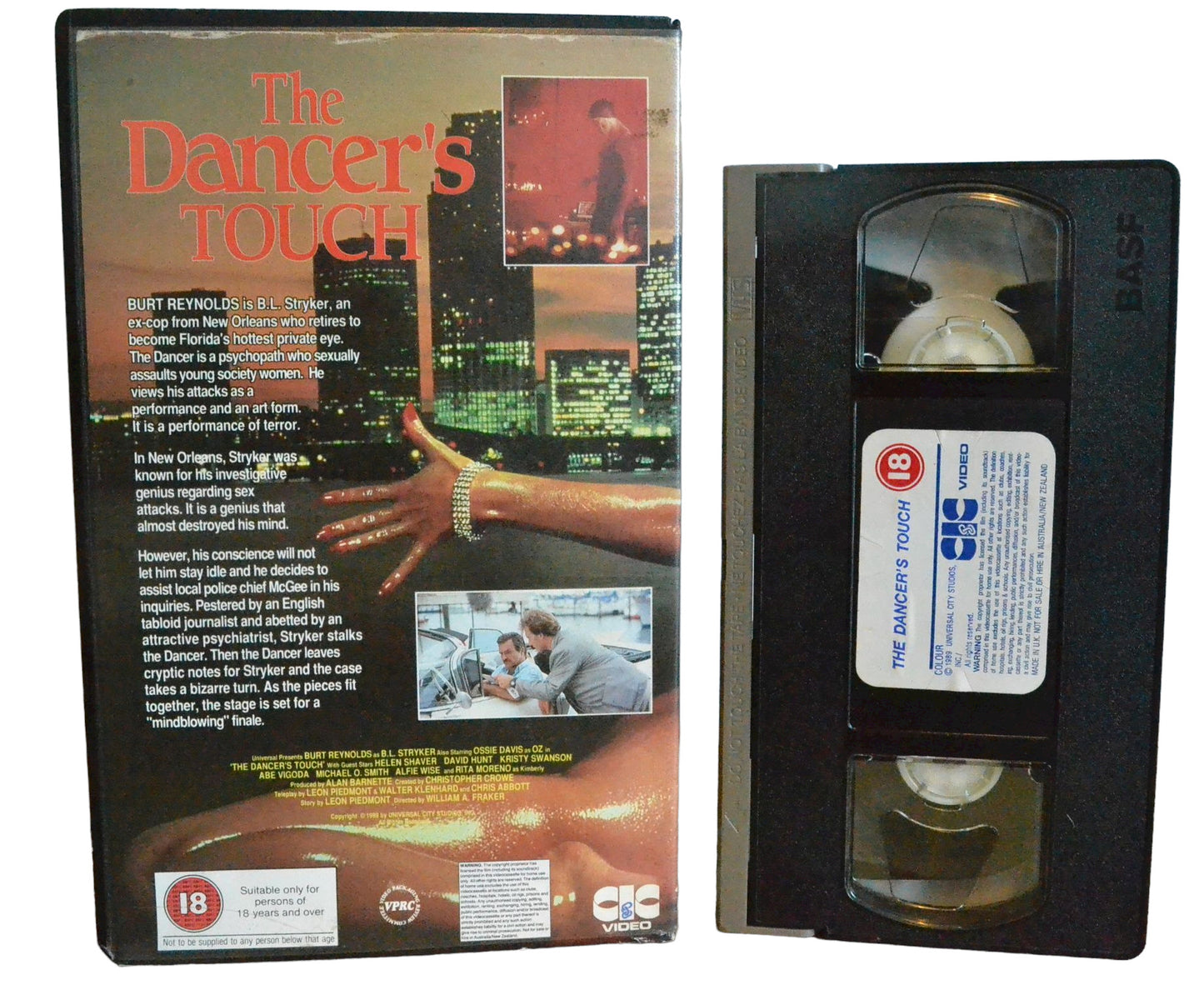 B.L. Stryker : The Dancer's Touch - Burt Reynolds - CIC Video - Drama - Large Box - Pal VHS-